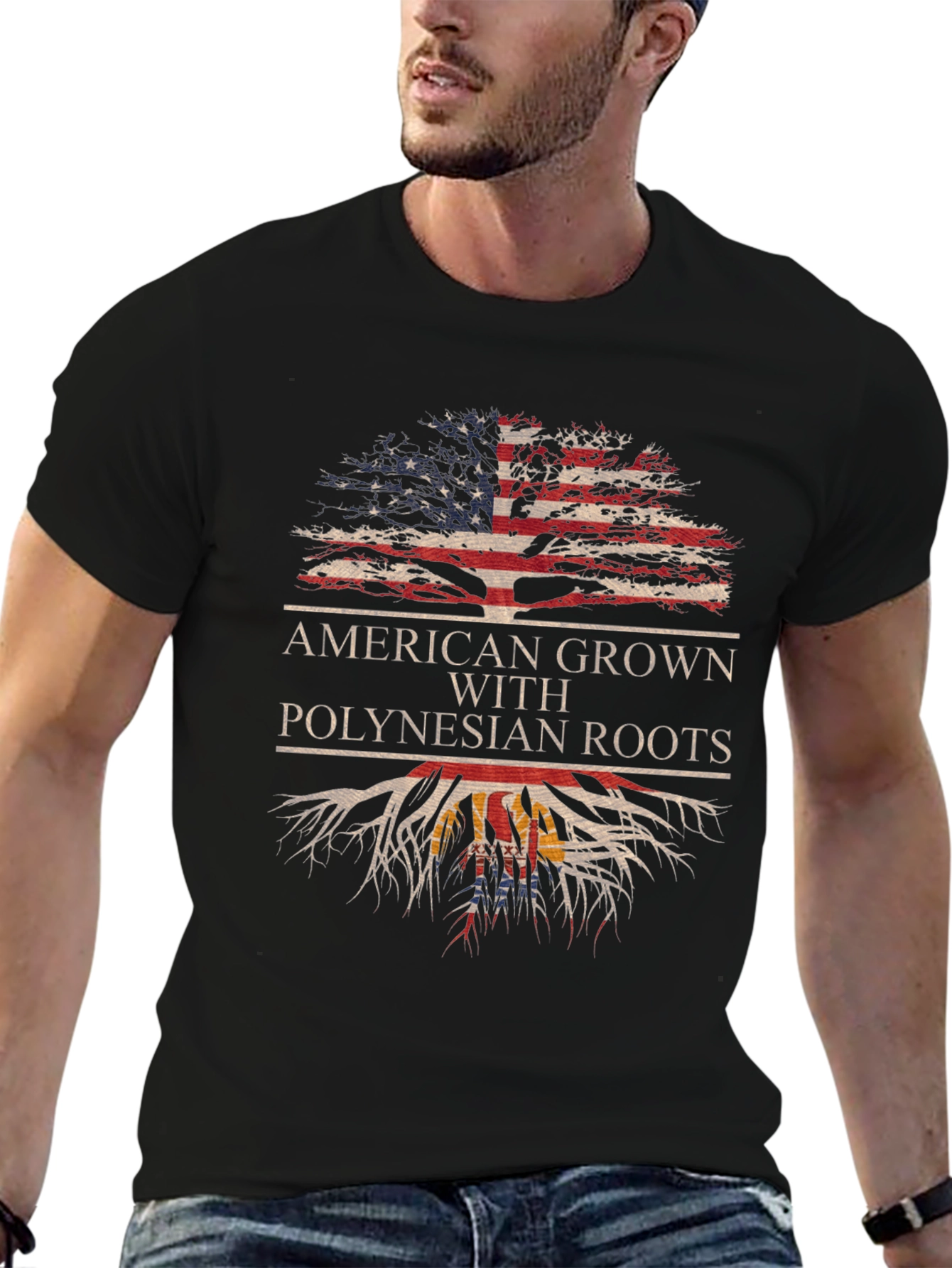 American Grown Polynesian Roots T-Shirt