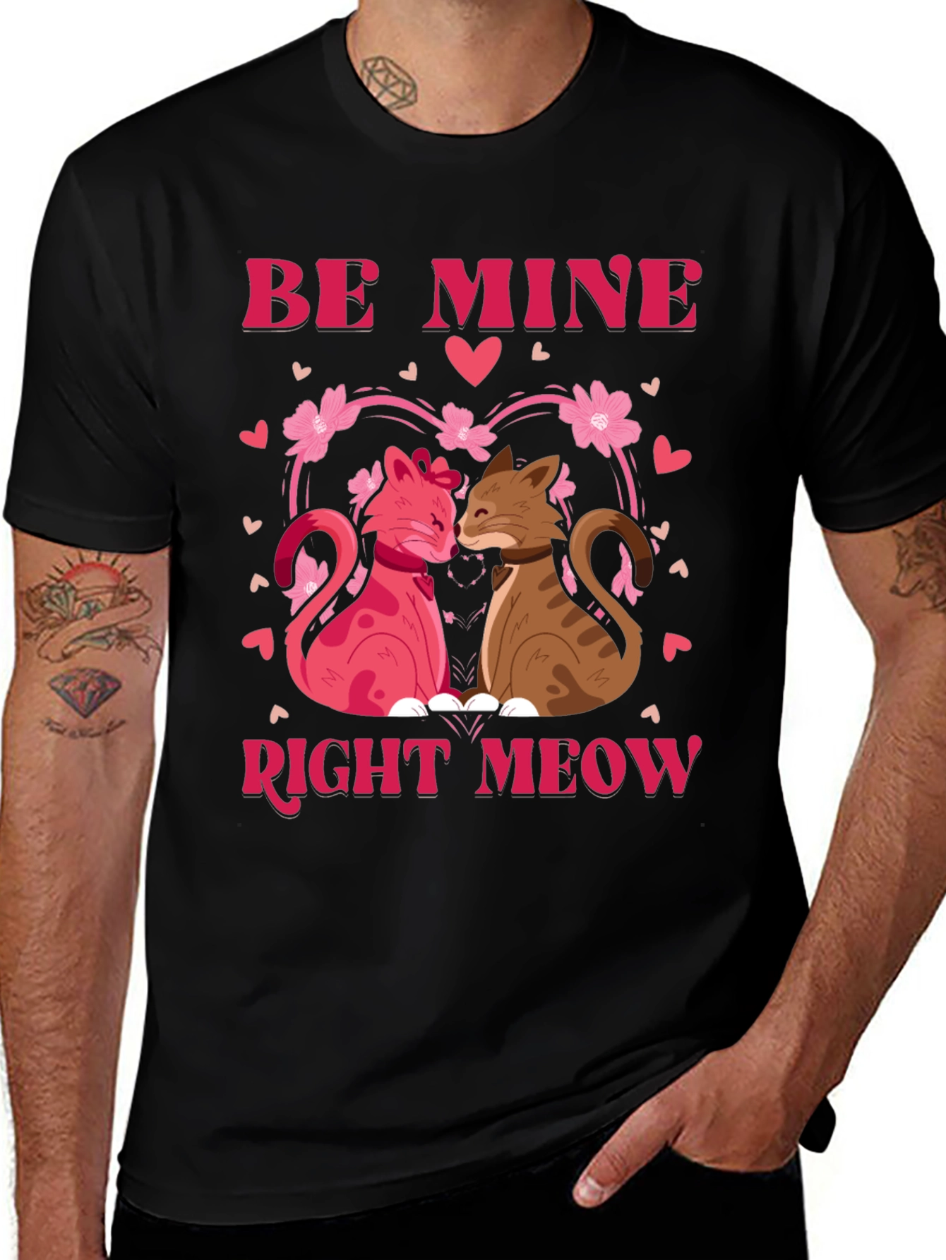 Be Mine Right Meow Valentines Day T-Shirt