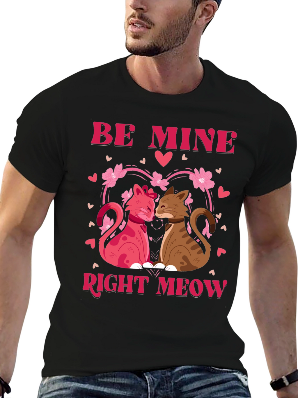 Be Mine Right Meow Valentines Day T-Shirt