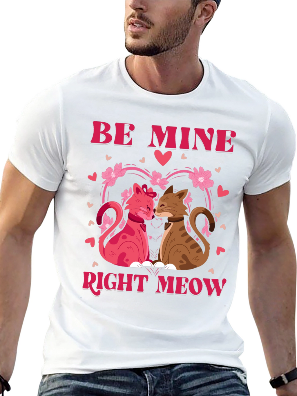 Be Mine Right Meow Valentines Day T-Shirt
