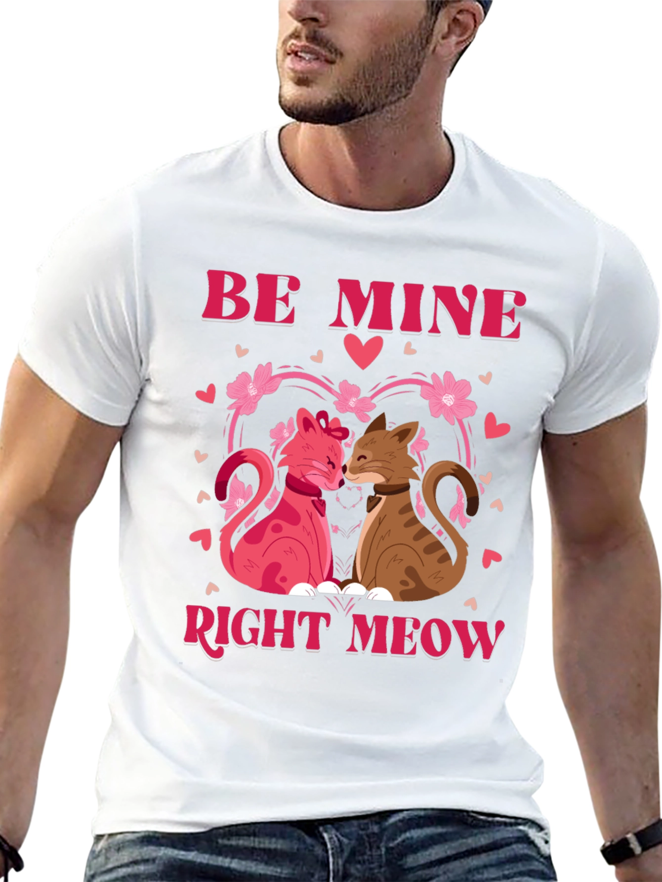Be Mine Right Meow Valentines Day T-Shirt
