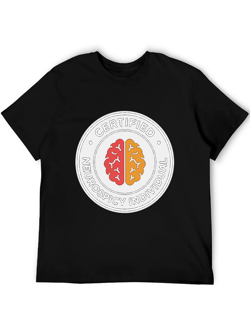 Certified Neurospicy Individual Black T-Shirt
