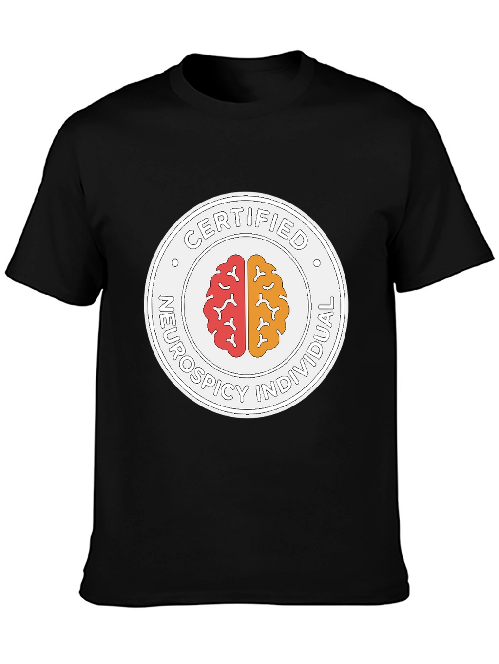 Certified Neurospicy Individual Black T-Shirt