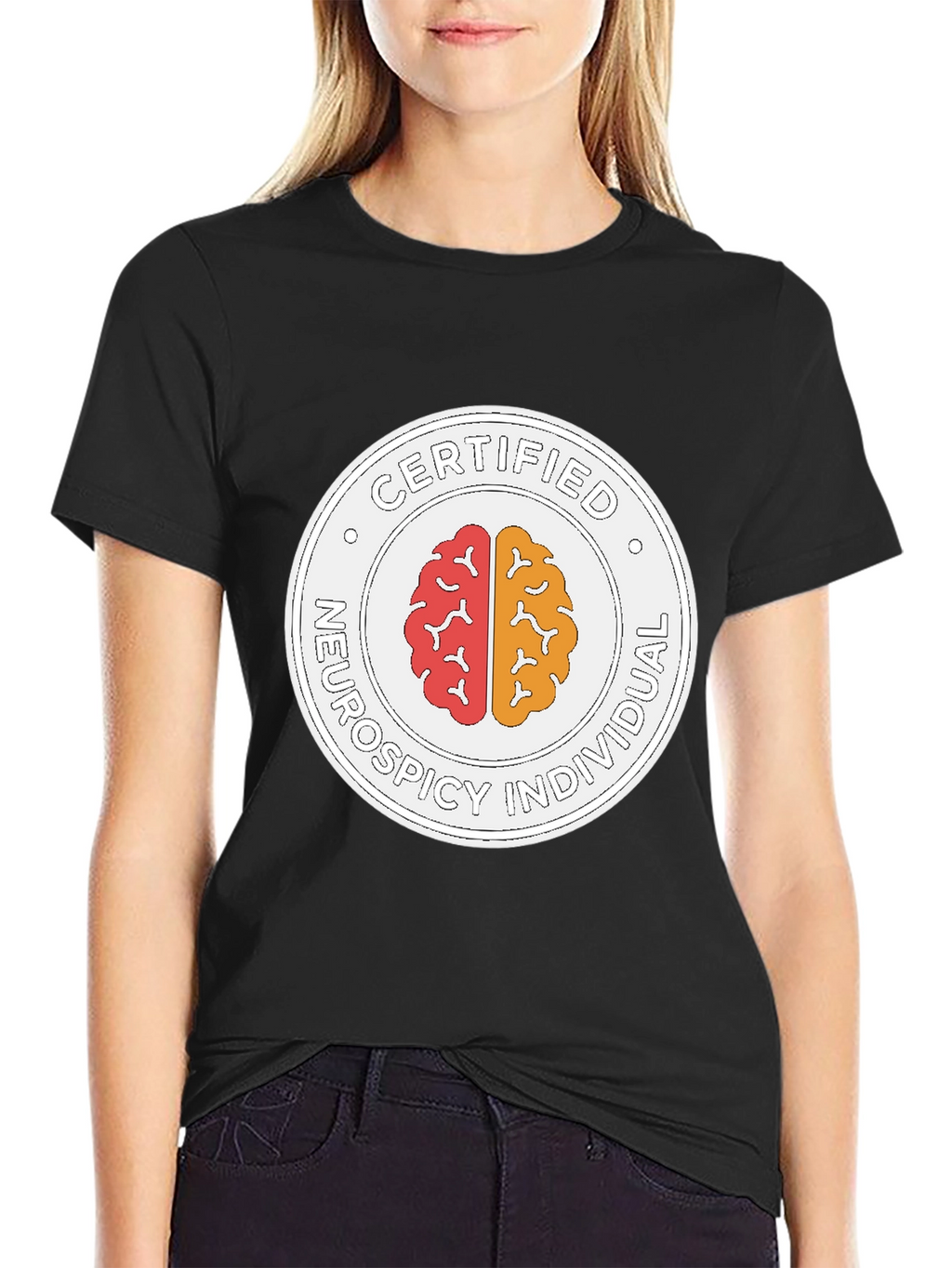 Certified Neurospicy Individual Black T-Shirt