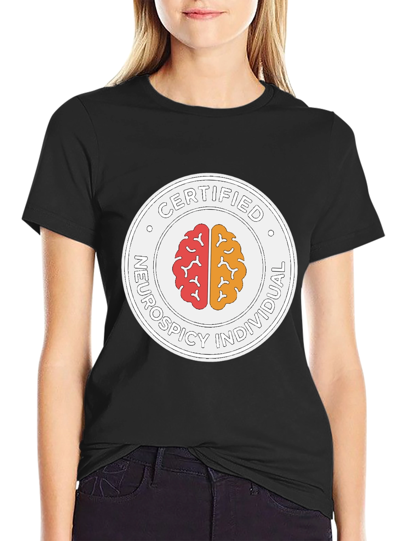Certified Neurospicy Individual Black T-Shirt