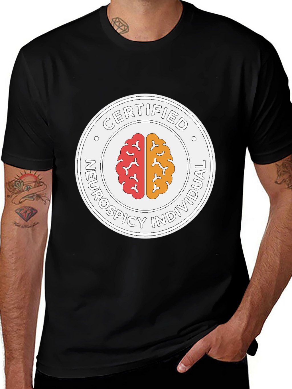 Certified Neurospicy Individual Black T-Shirt