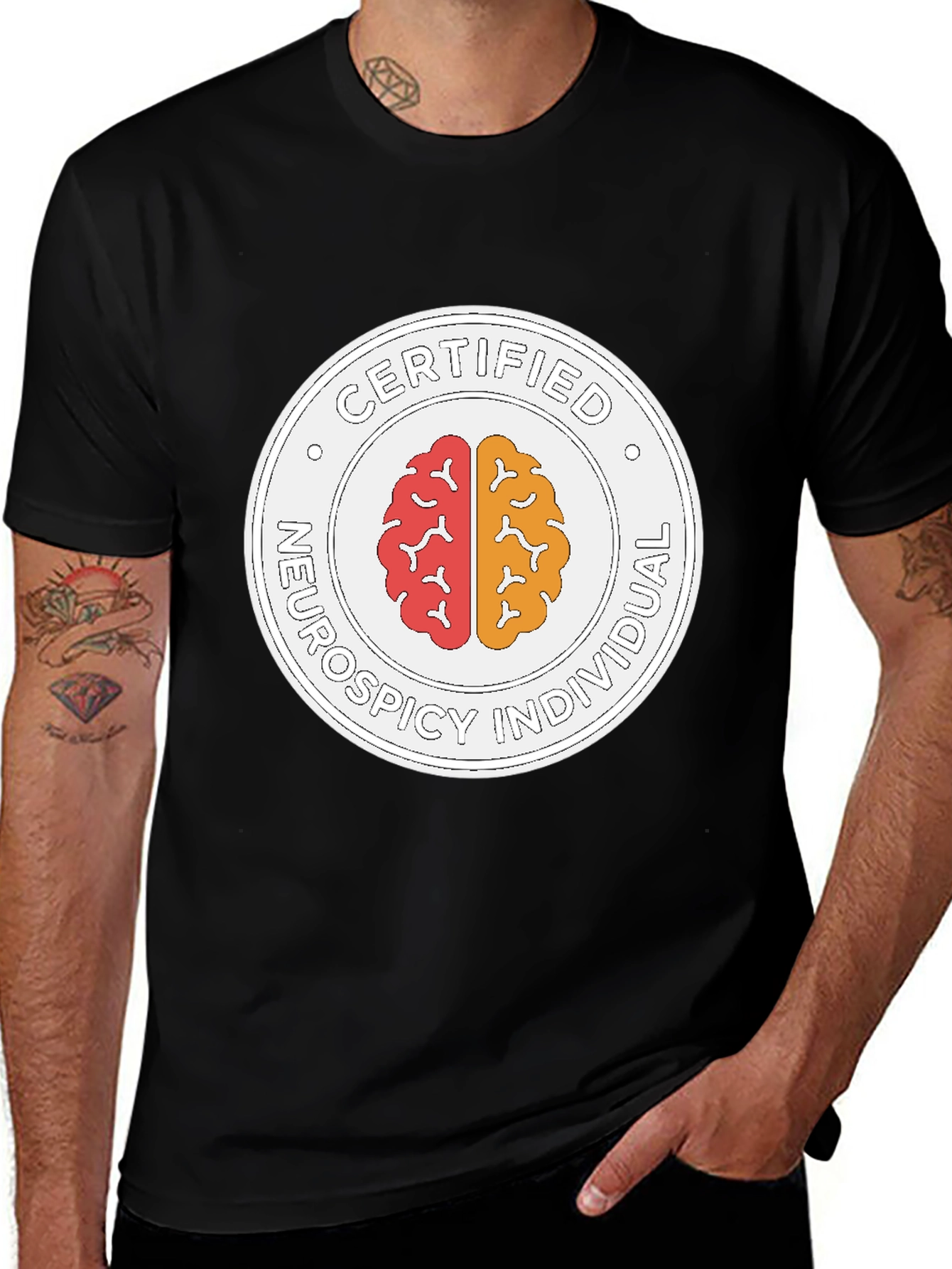 Certified Neurospicy Individual Black T-Shirt