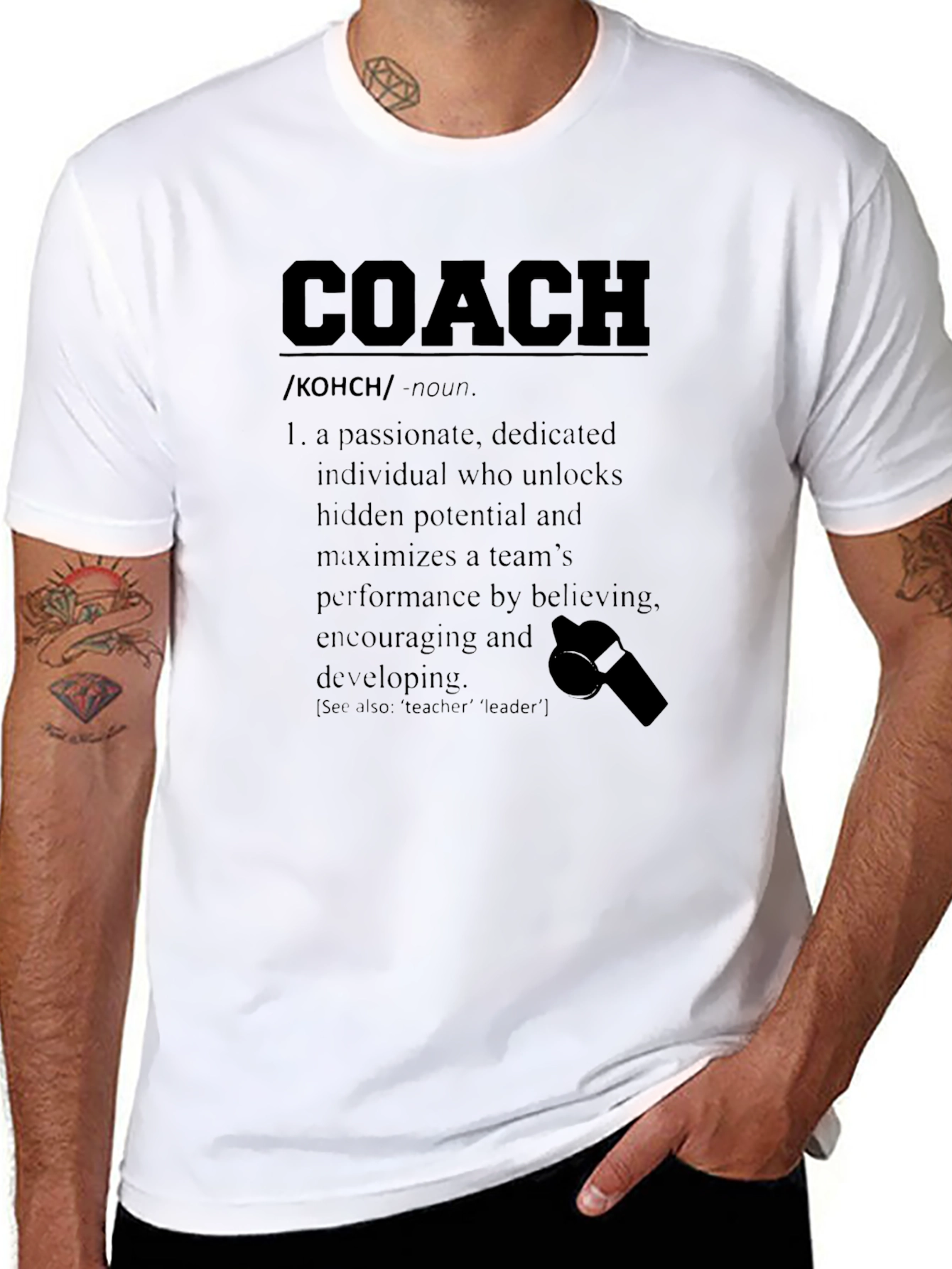 Coach Definition T-Shirt: Passionate Team Leader Tee