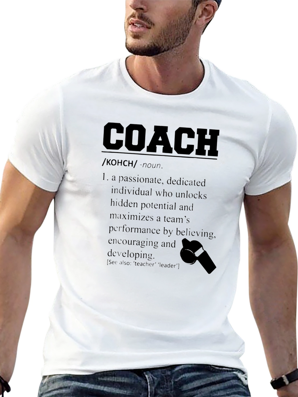 Coach Definition T-Shirt: Passionate Team Leader Tee