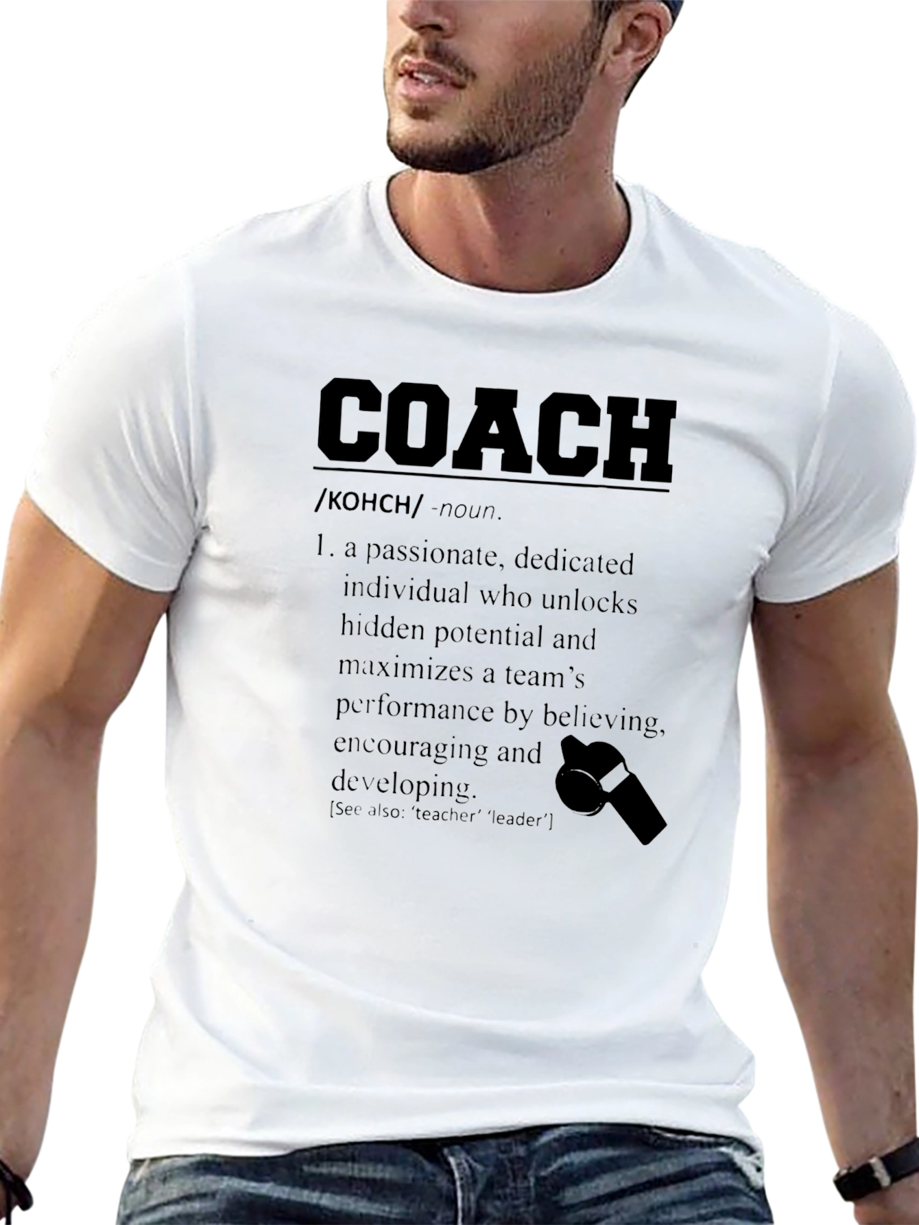 Coach Definition T-Shirt: Passionate Team Leader Tee