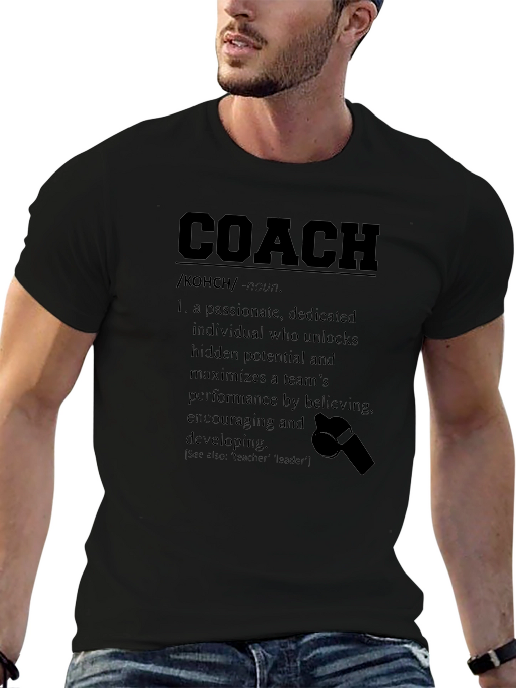 Coach Definition T-Shirt: Passionate Team Leader Tee