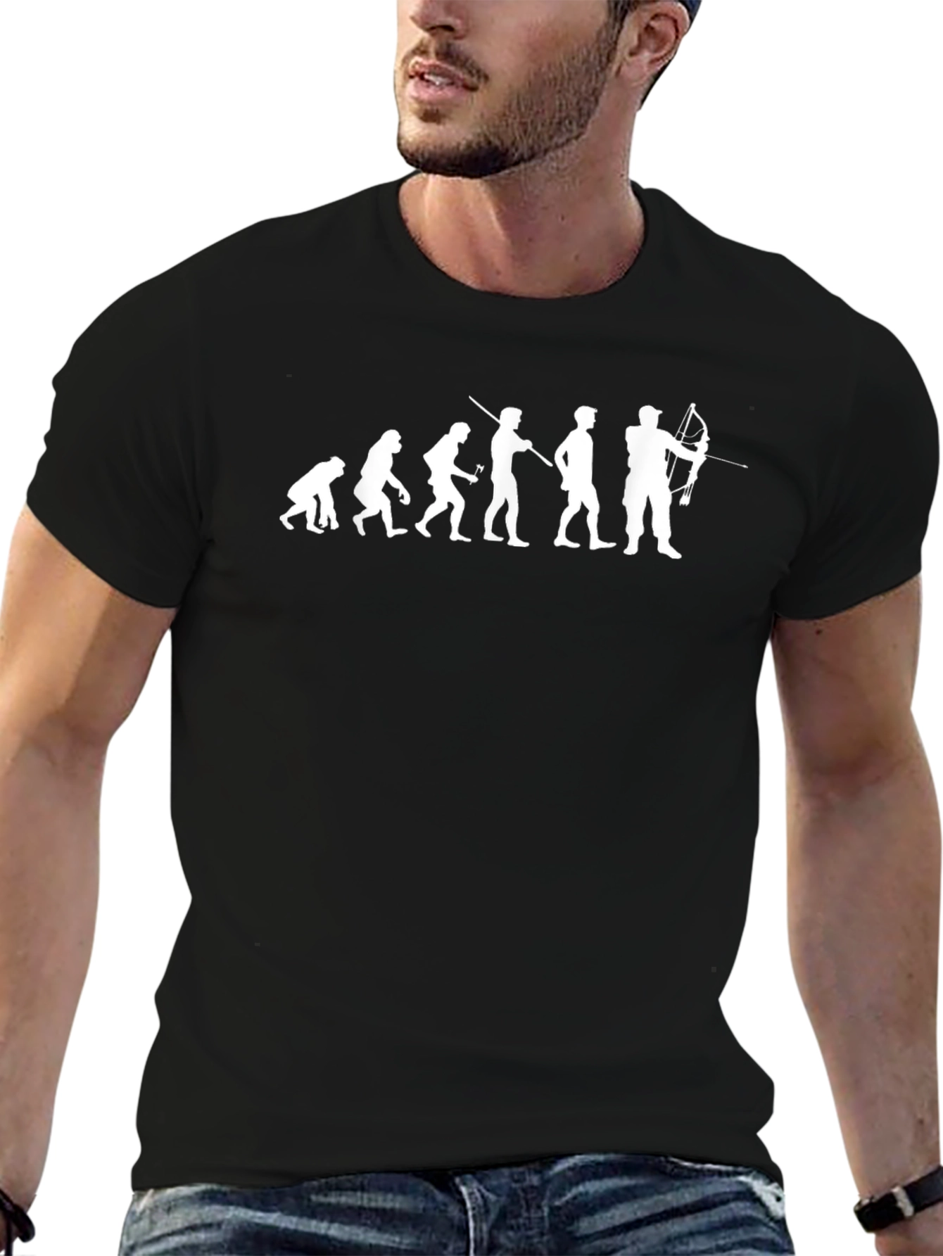 Archer Evolution T-Shirt - Black Cotton Tee