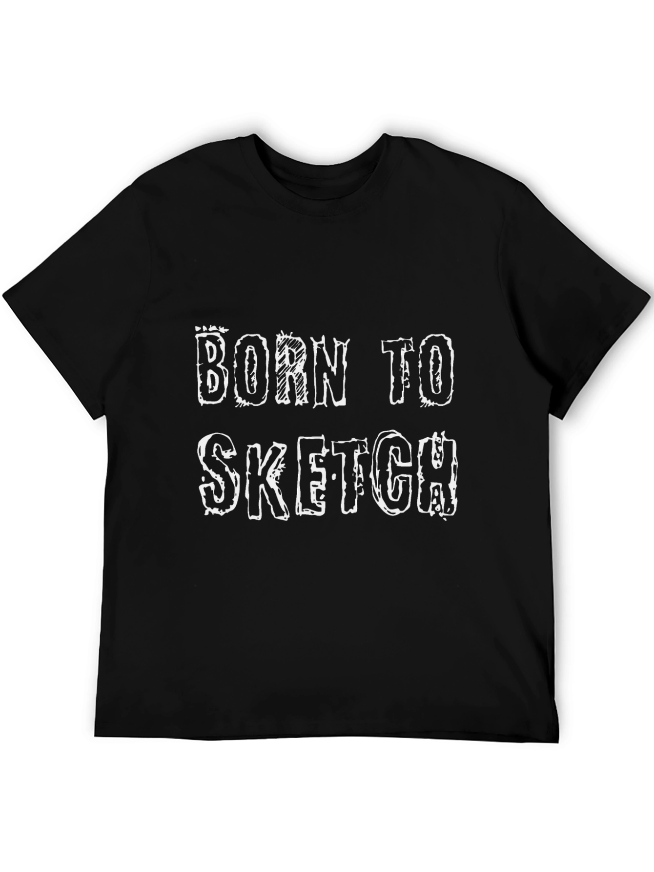 Born To Sketch Black Graphic T-Shirt