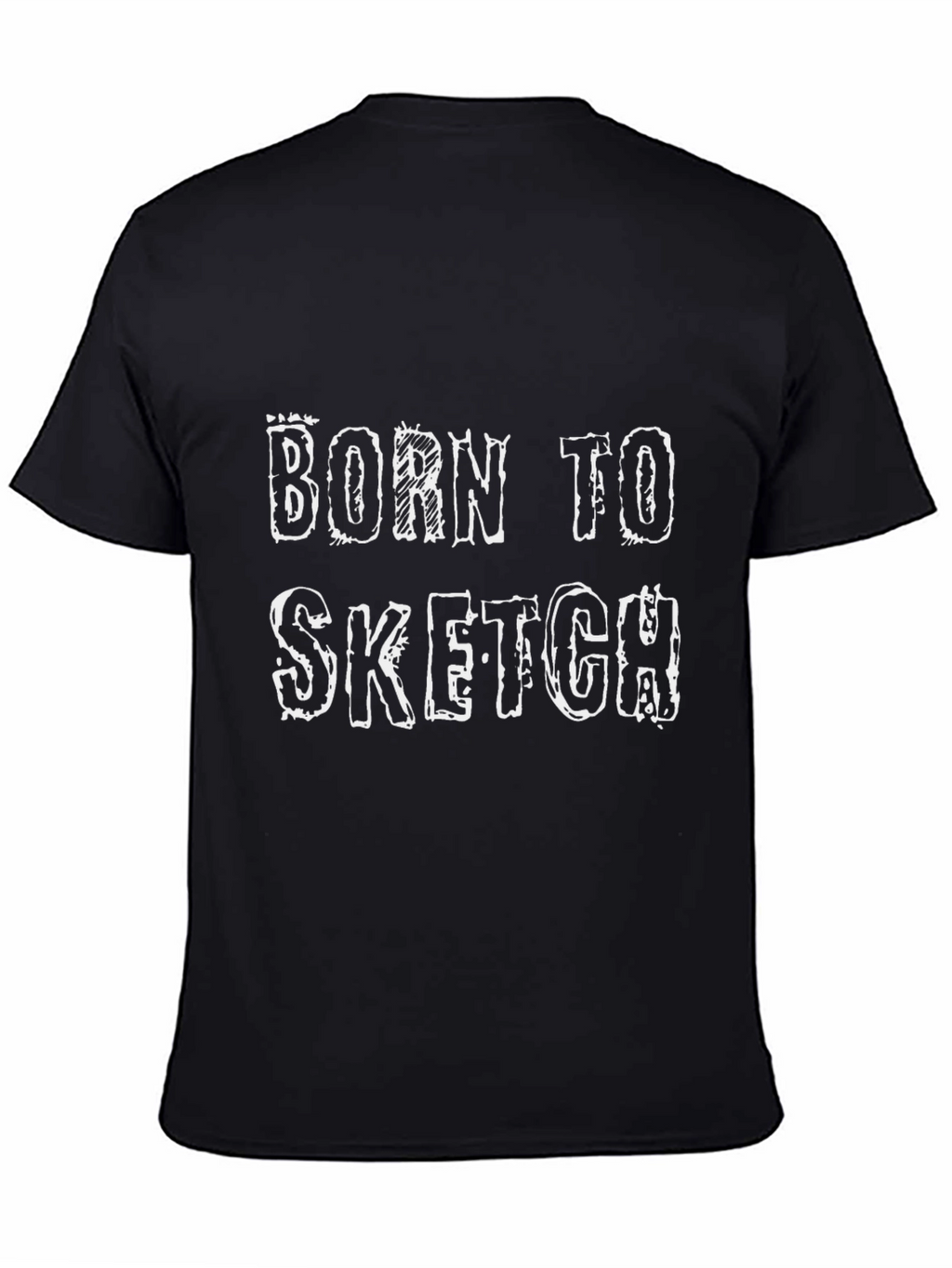 Born To Sketch Black Graphic T-Shirt