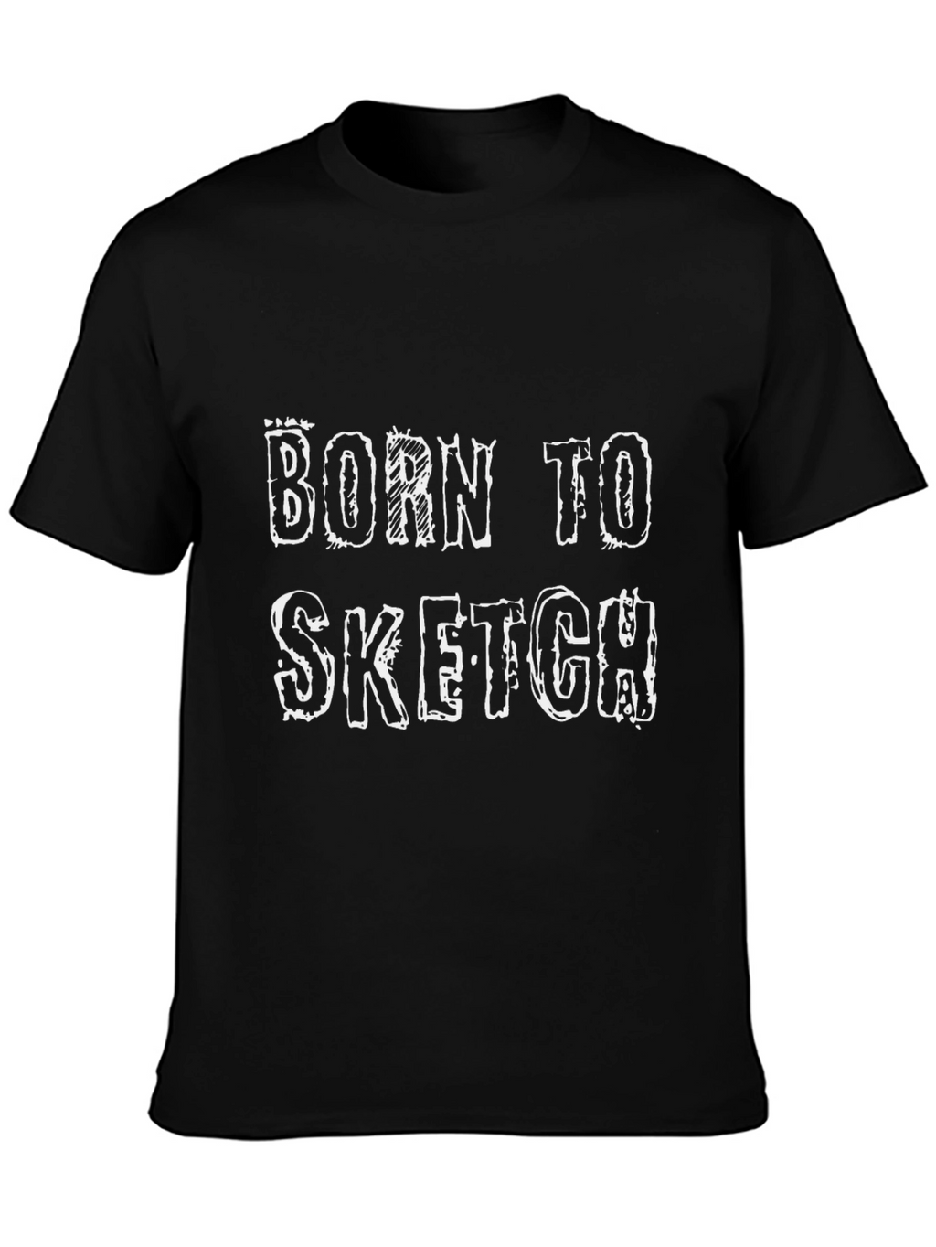 Born To Sketch Black Graphic T-Shirt