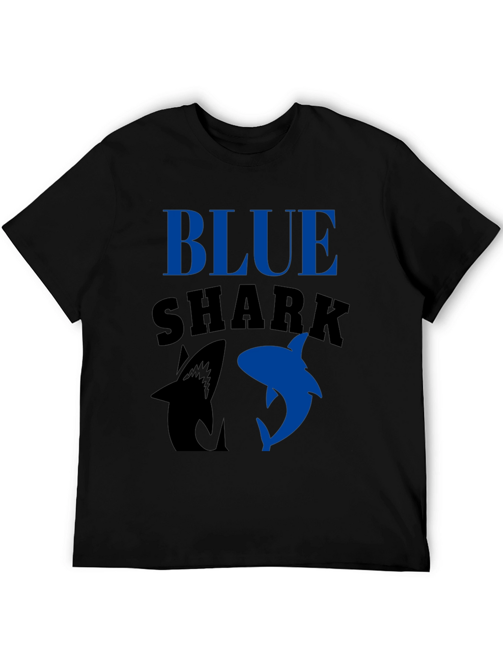 Blue Shark Graphic T-Shirt - Black