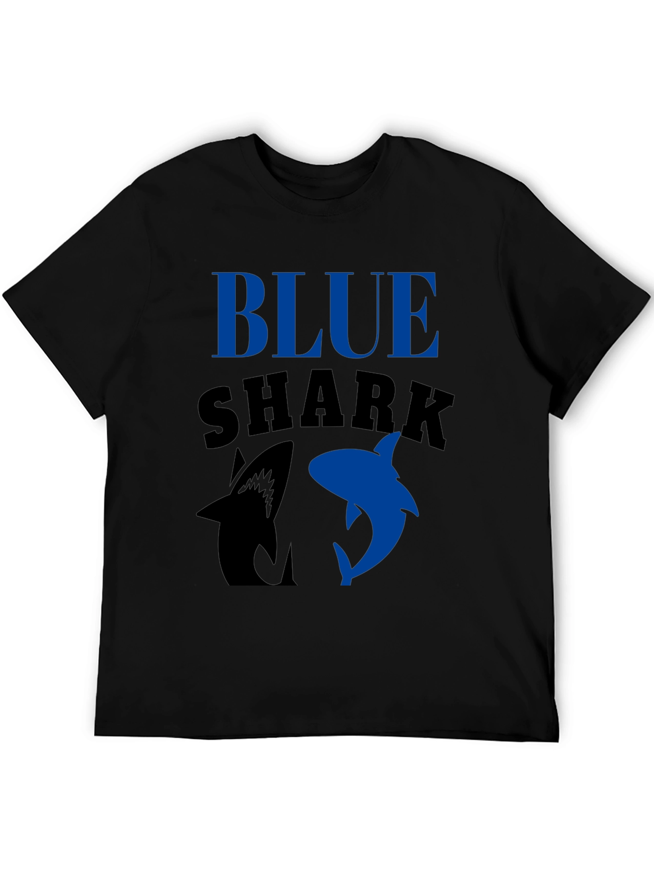 Blue Shark Graphic T-Shirt - Black