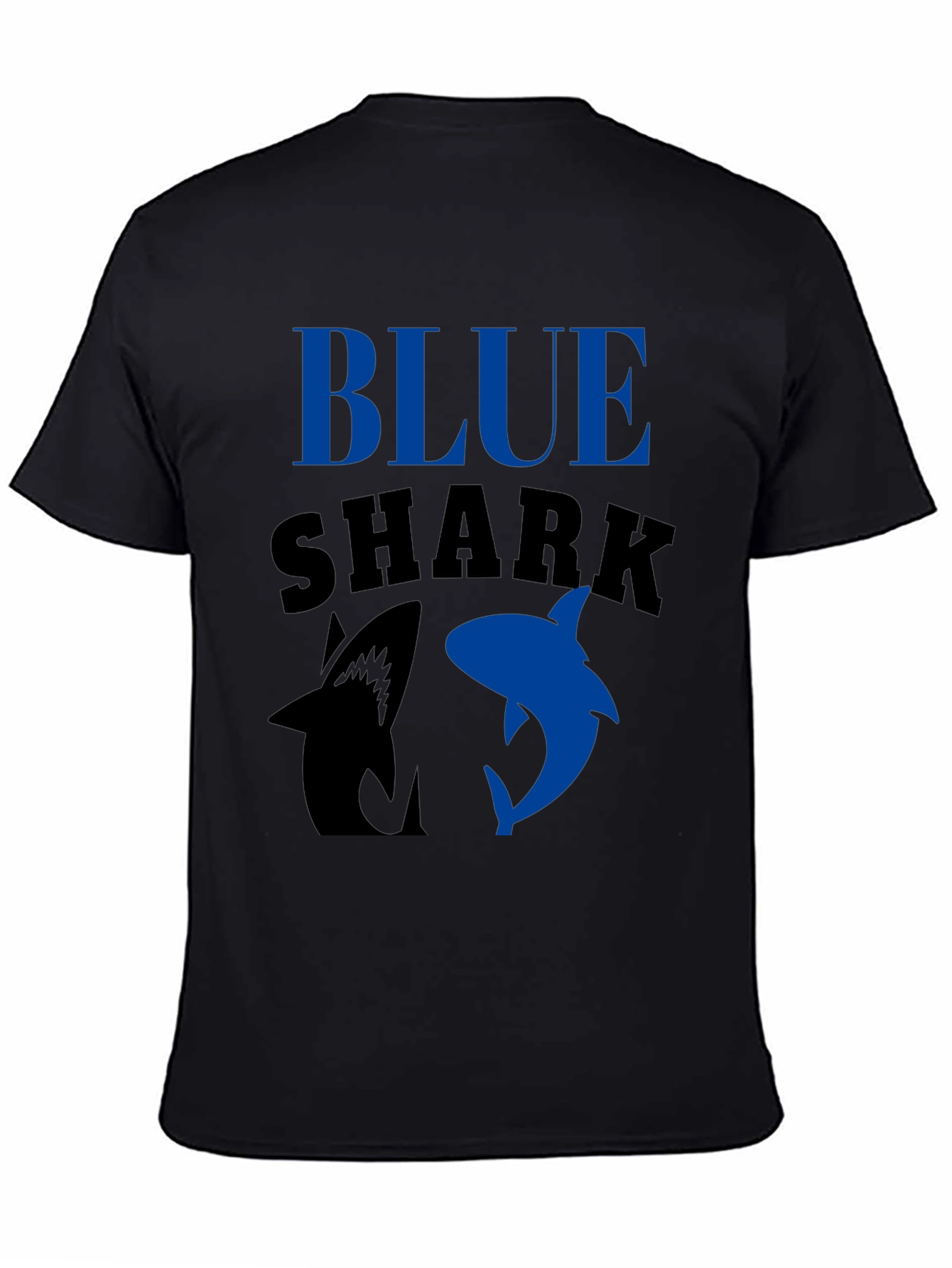 Blue Shark Graphic T-Shirt - Black