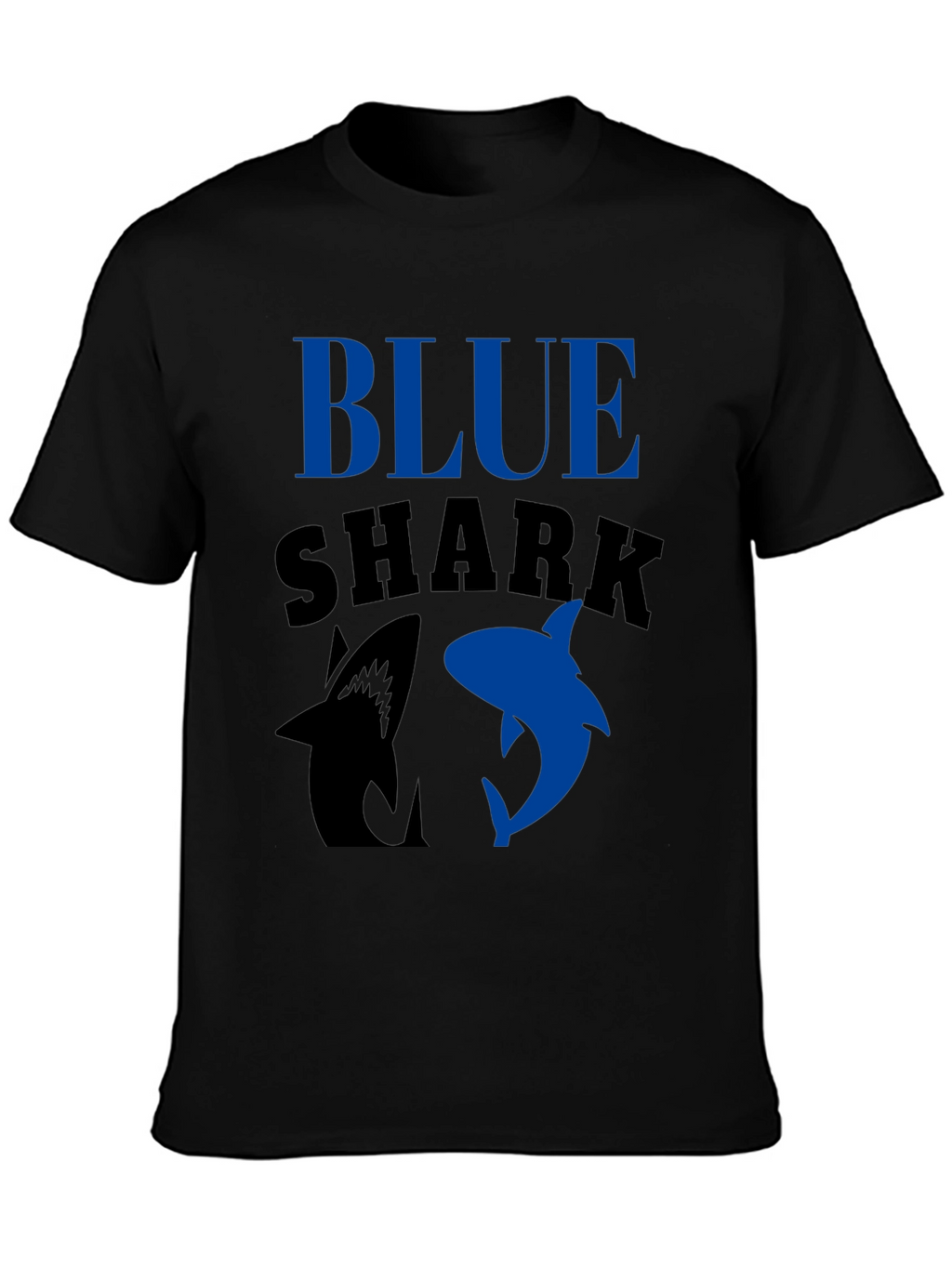 Blue Shark Graphic T-Shirt - Black