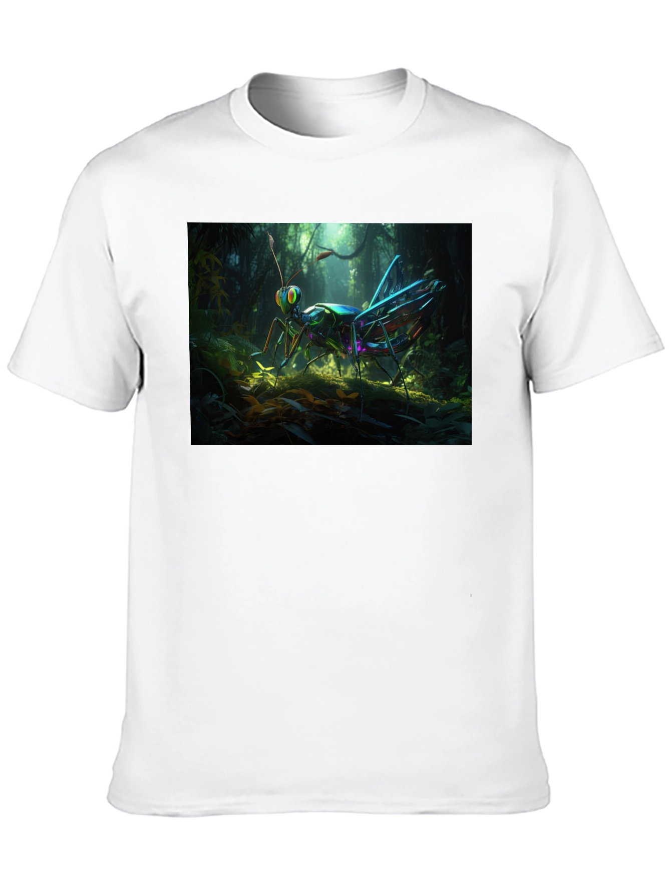 Grasshopper Graphic Tee - Vivid Insect Design