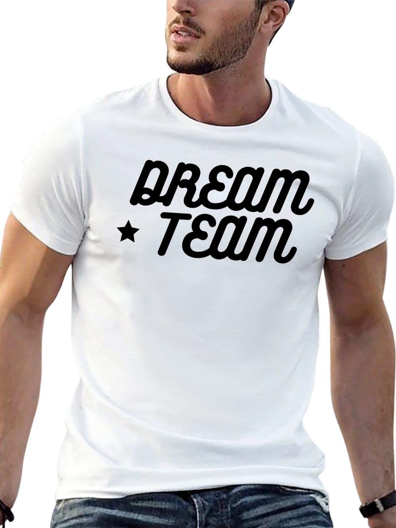 Dream Team Graphic T-Shirt - Menswear Crew Neck Tee