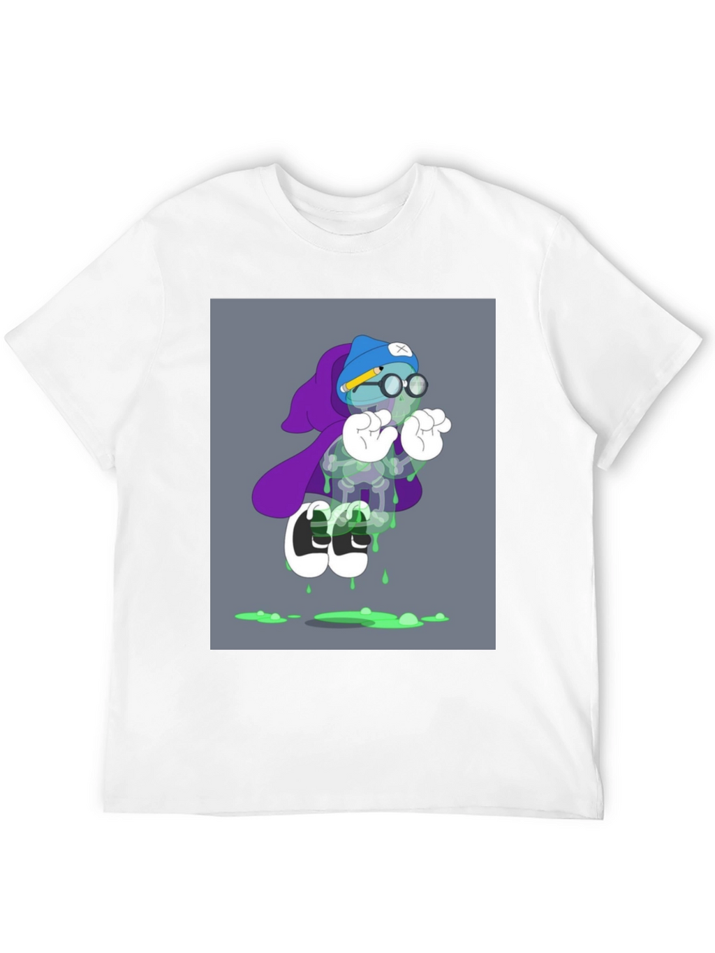 Cartoon Graphic Print Black T-Shirt