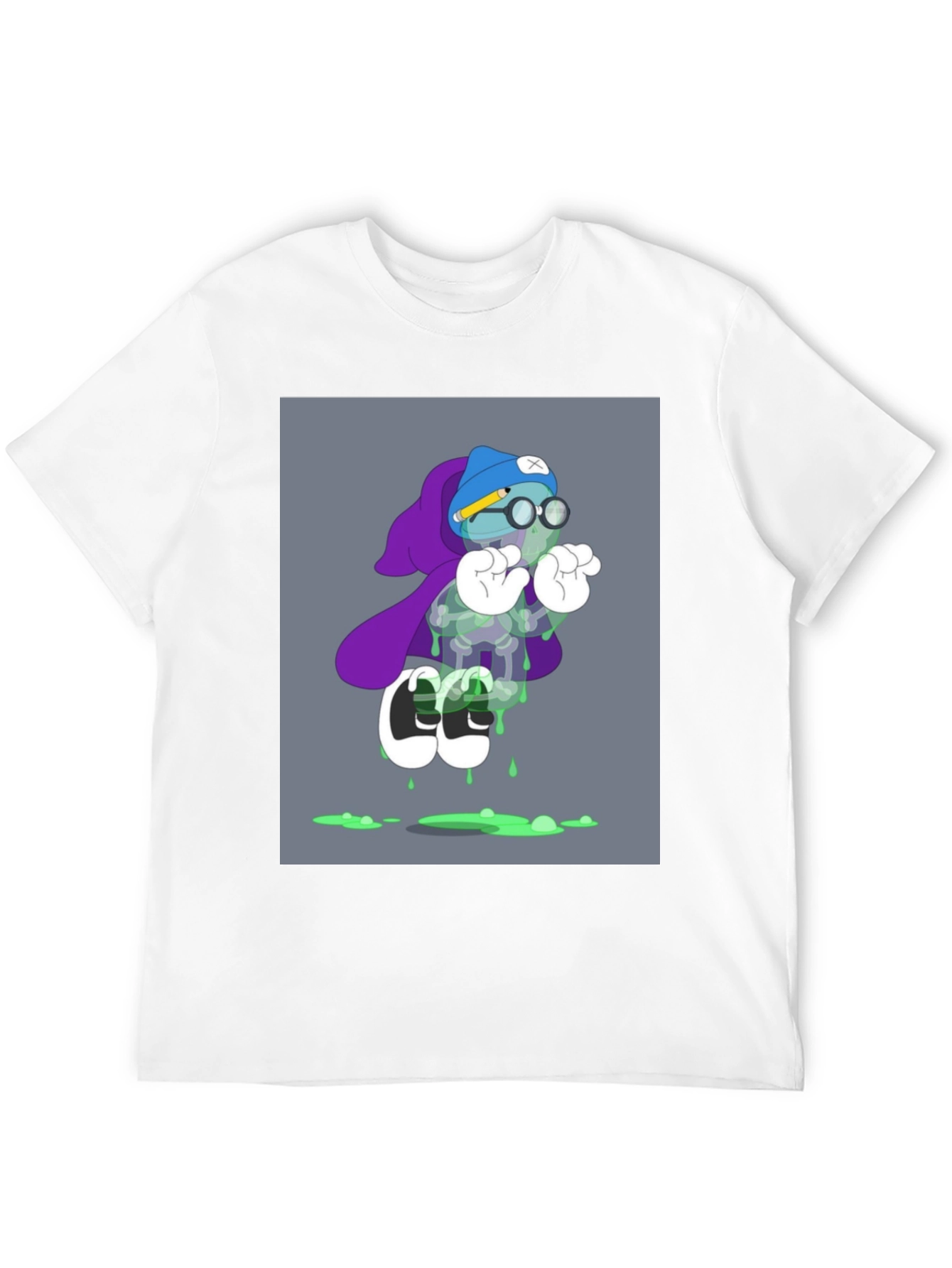 Cartoon Graphic Print Black T-Shirt