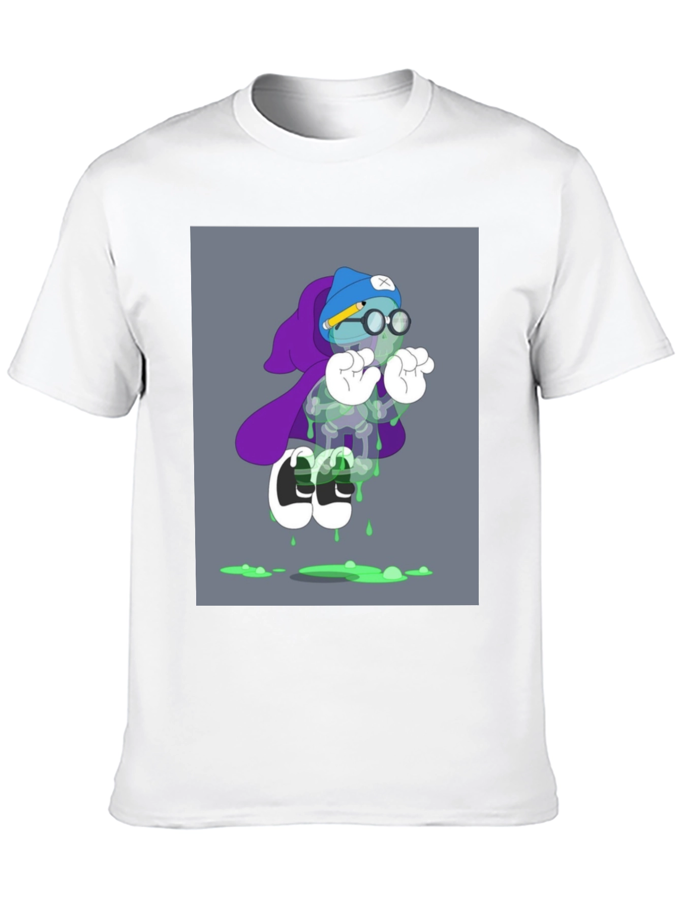 Cartoon Graphic Print Black T-Shirt