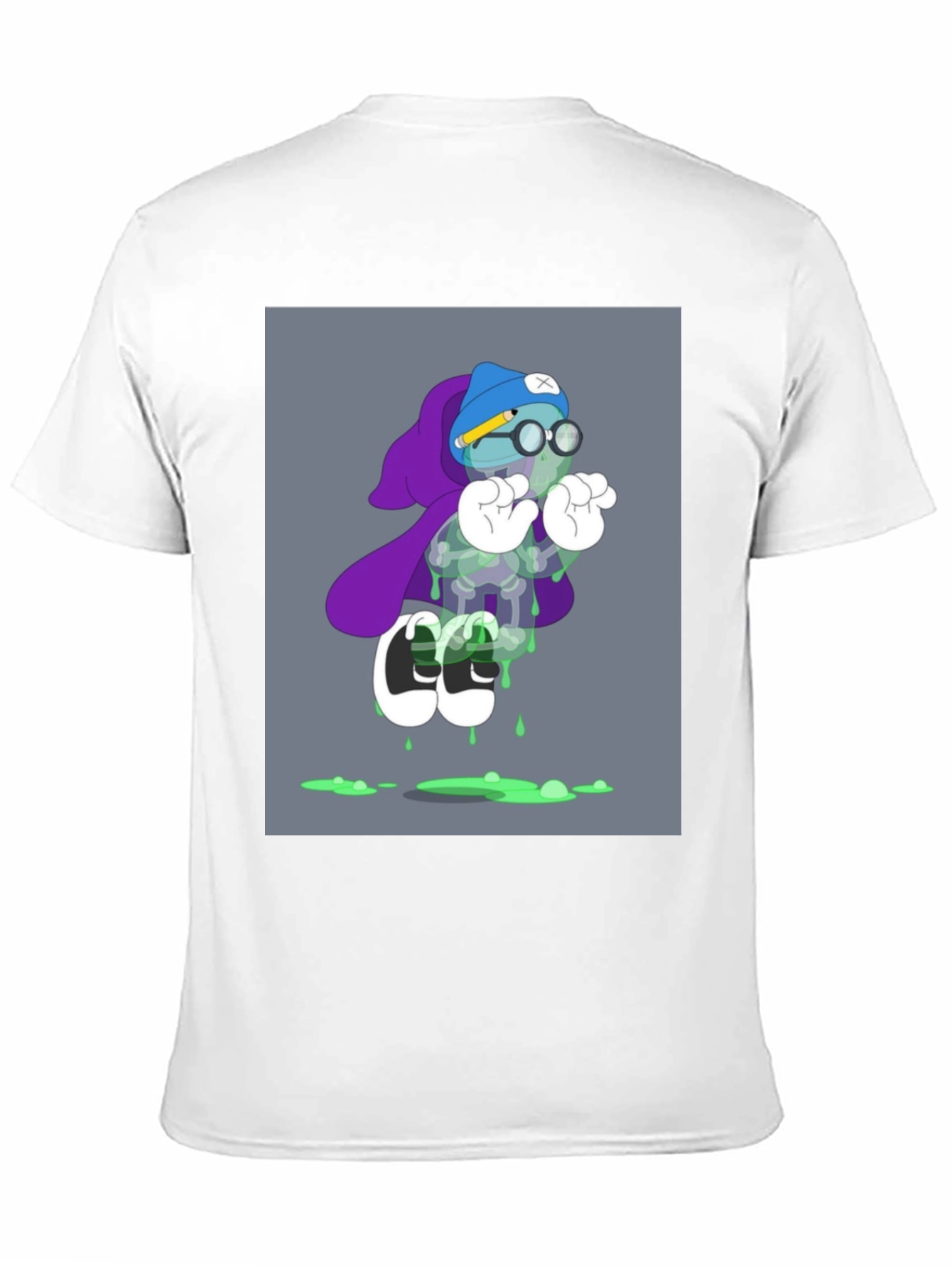 Cartoon Graphic Print Black T-Shirt