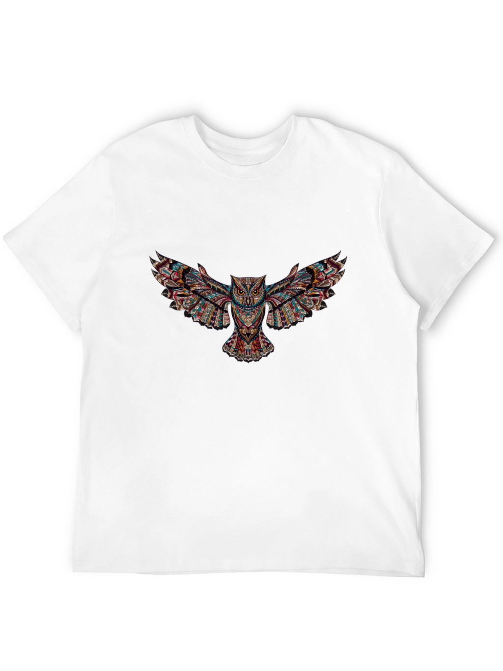Black T-Shirt with Owl Graphic Design