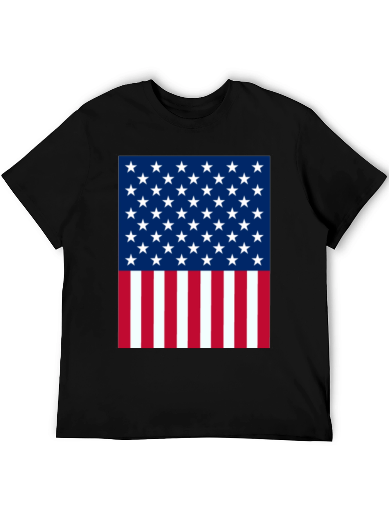 American Flag Graphic Tee - Patriotic Black T-Shirt