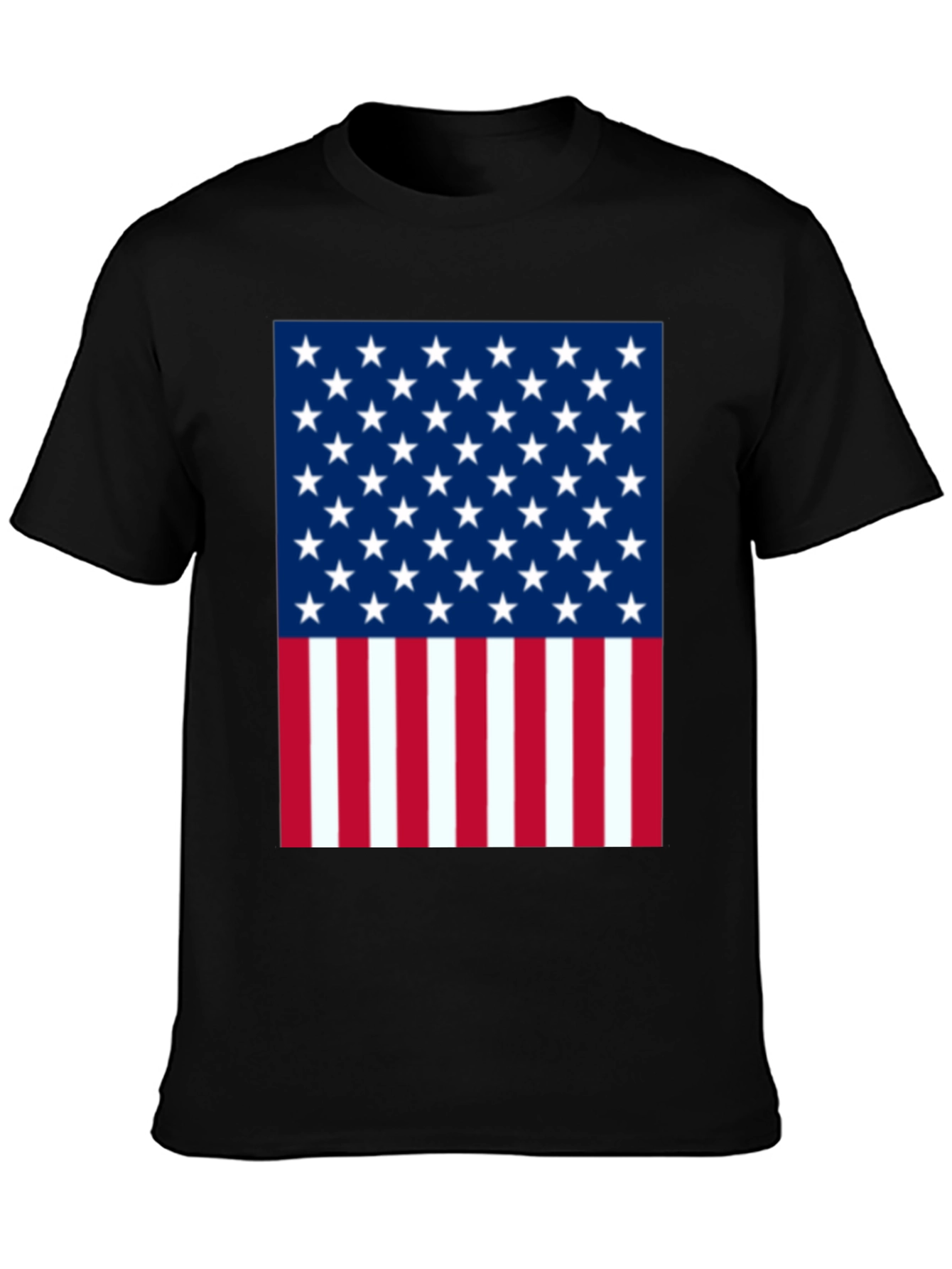 American Flag Graphic Tee - Patriotic Black T-Shirt