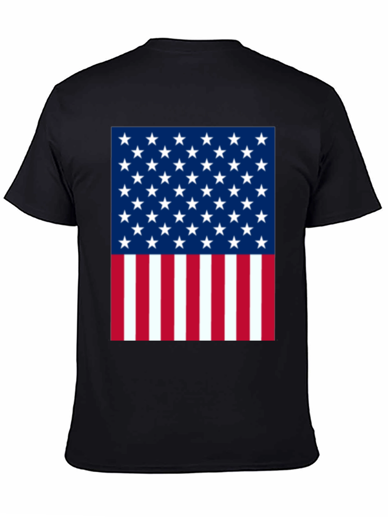 American Flag Graphic Tee - Patriotic Black T-Shirt