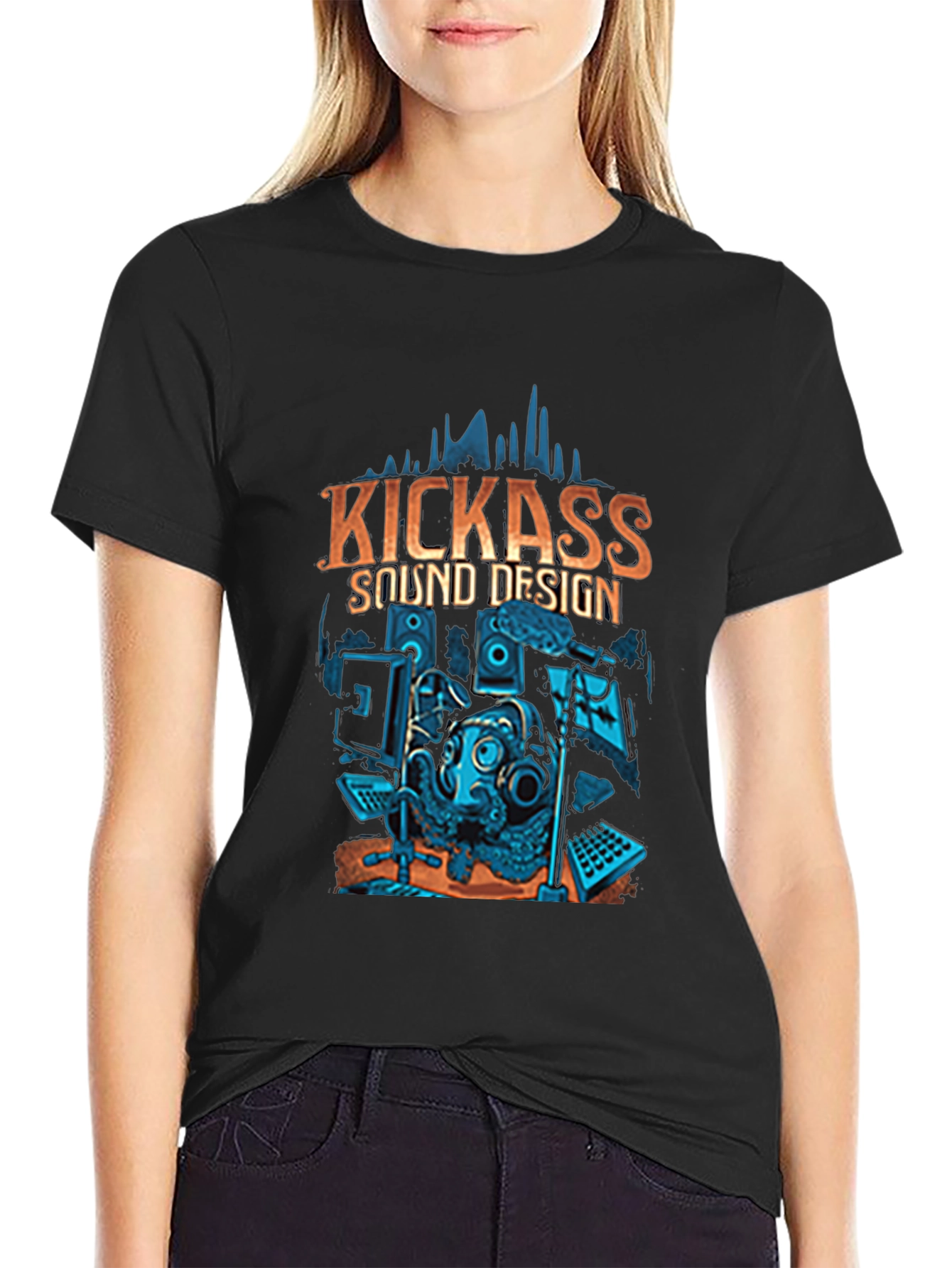 Kickass Sound Design Graphic T-Shirt Music Lover Tee