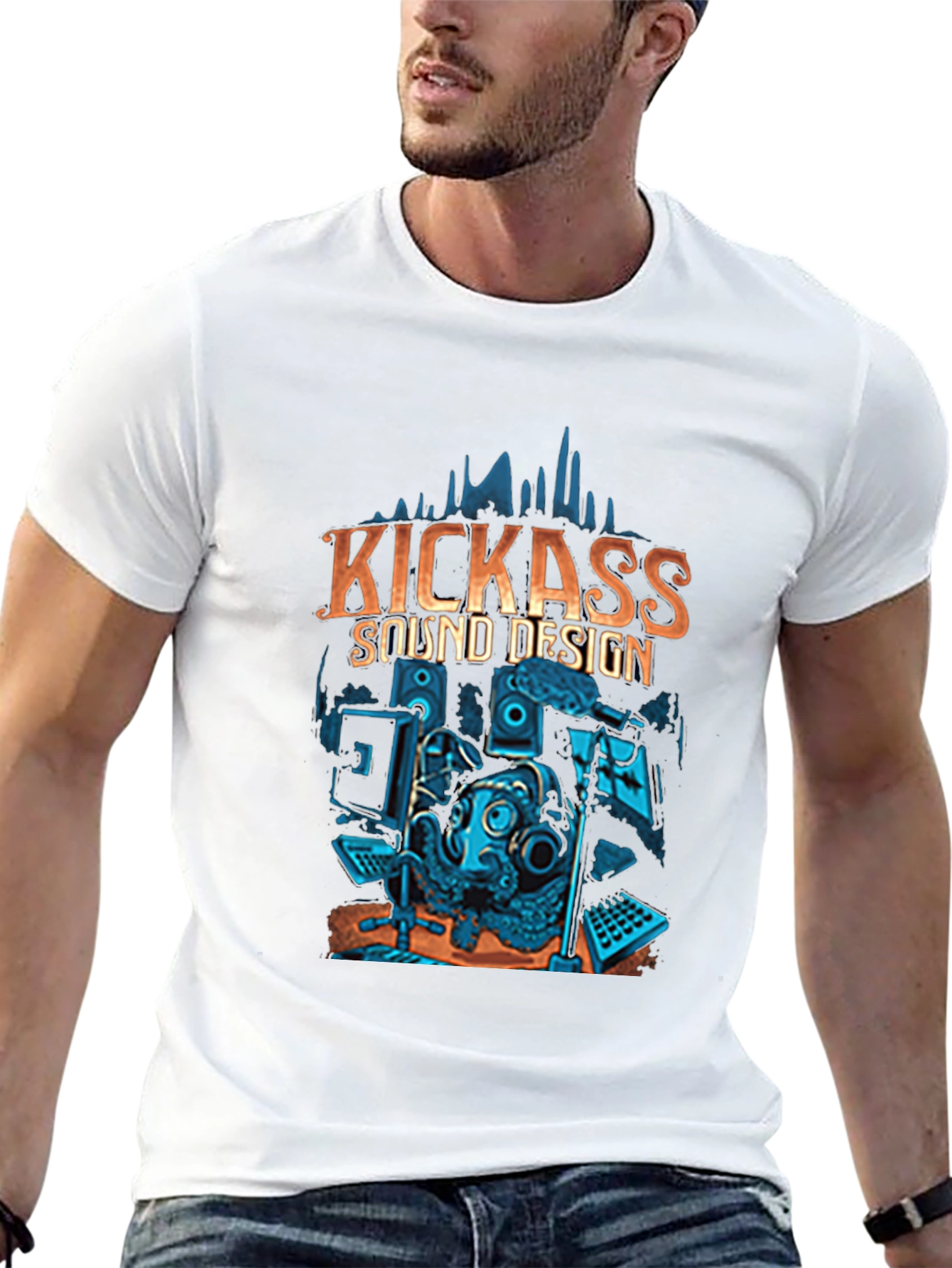 Kickass Sound Design Graphic T-Shirt Music Lover Tee