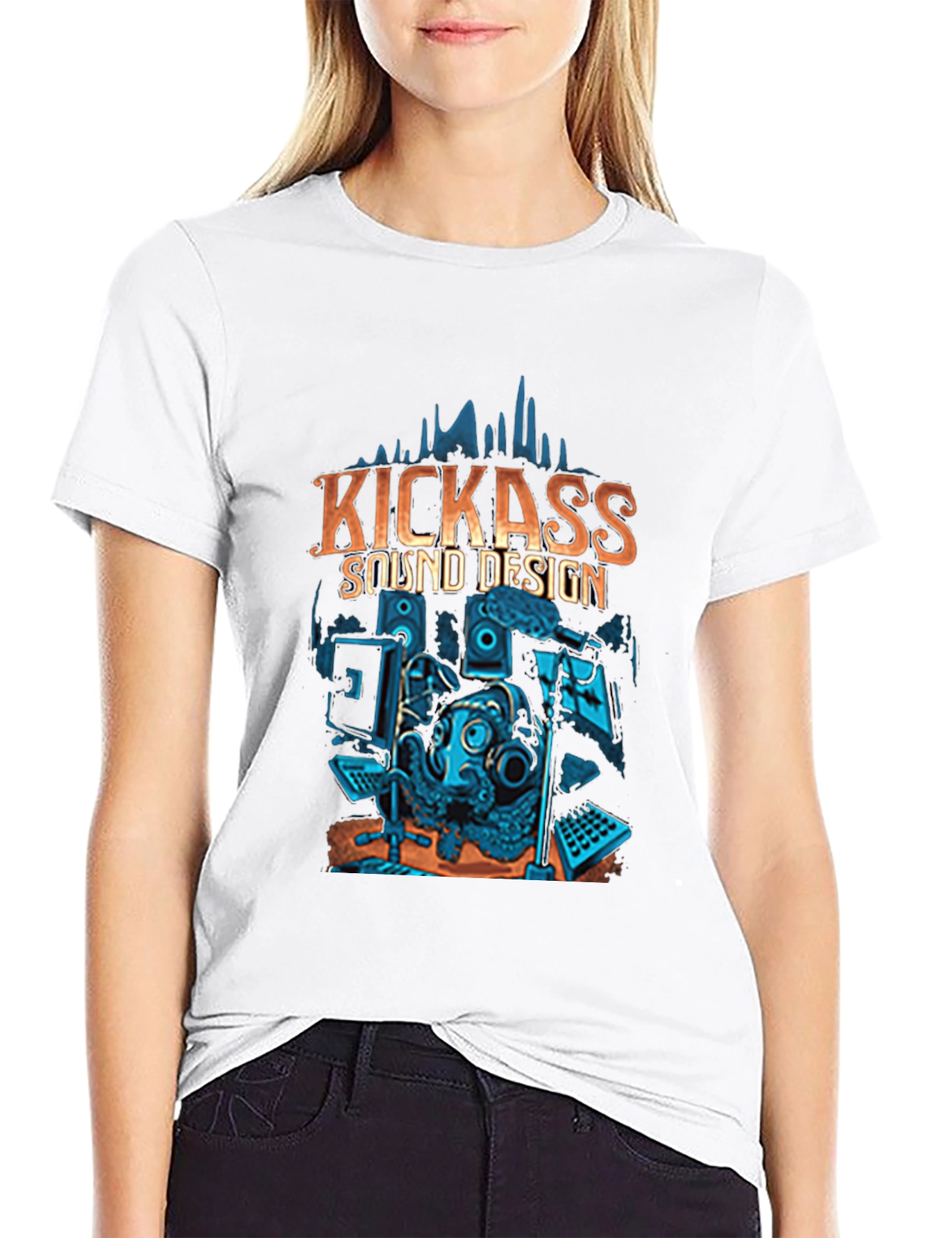 Kickass Sound Design Graphic T-Shirt Music Lover Tee