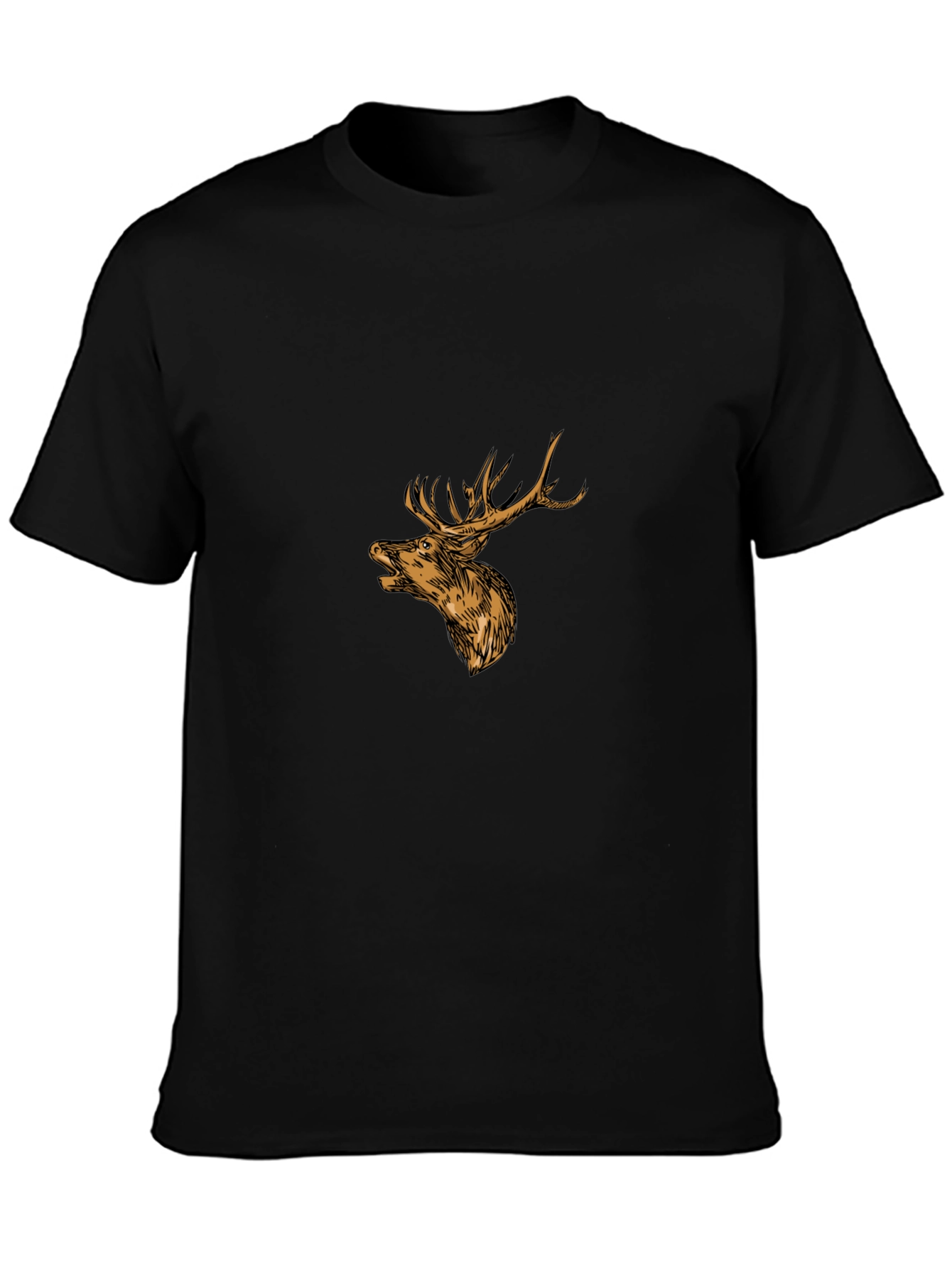 Black Deer Graphic Tee - Mens Casual Fashion