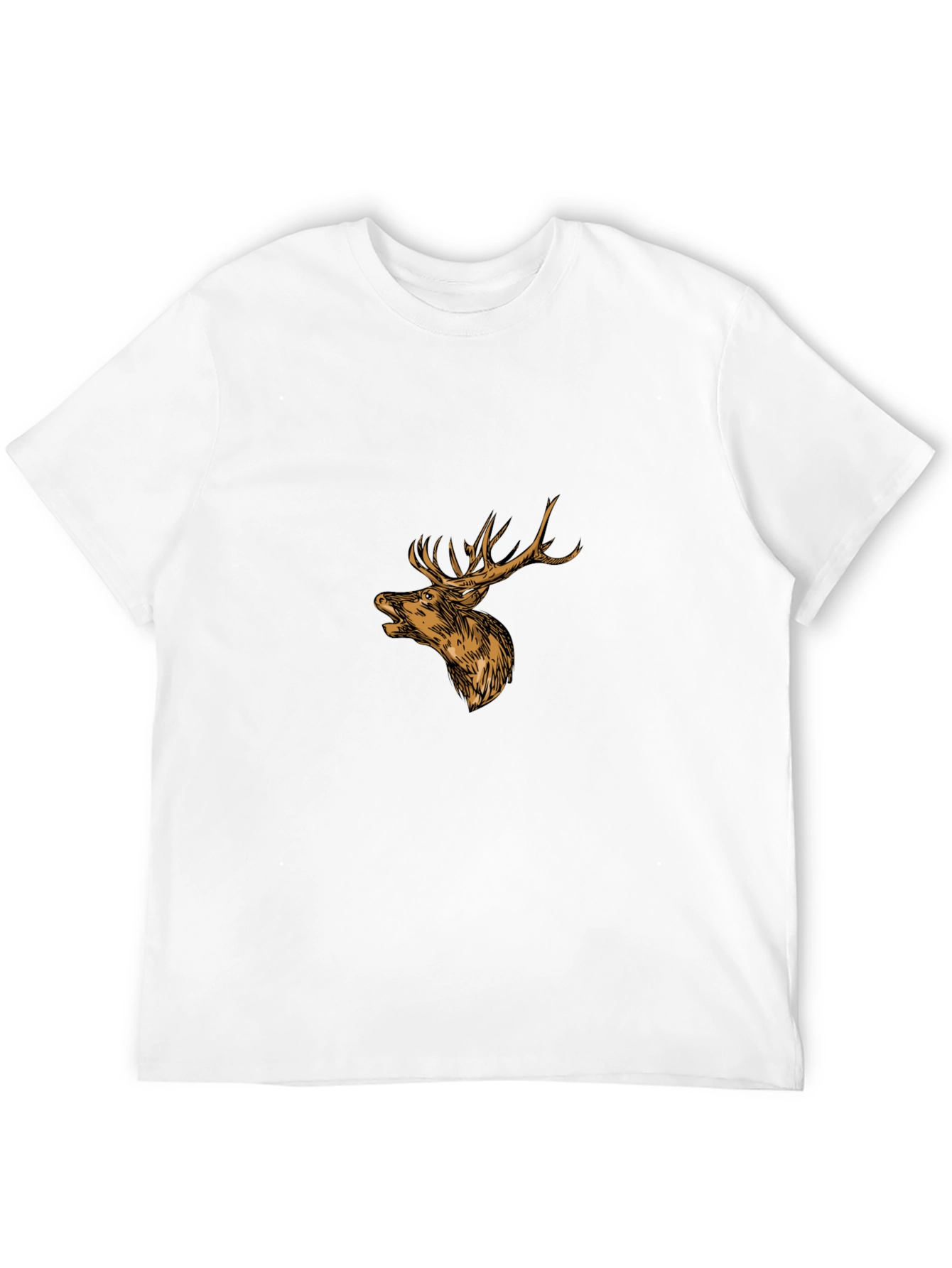 Black Deer Graphic Tee - Mens Casual Fashion