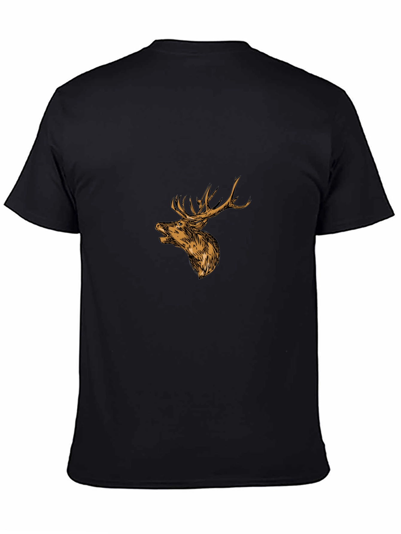 Black Deer Graphic Tee - Mens Casual Fashion
