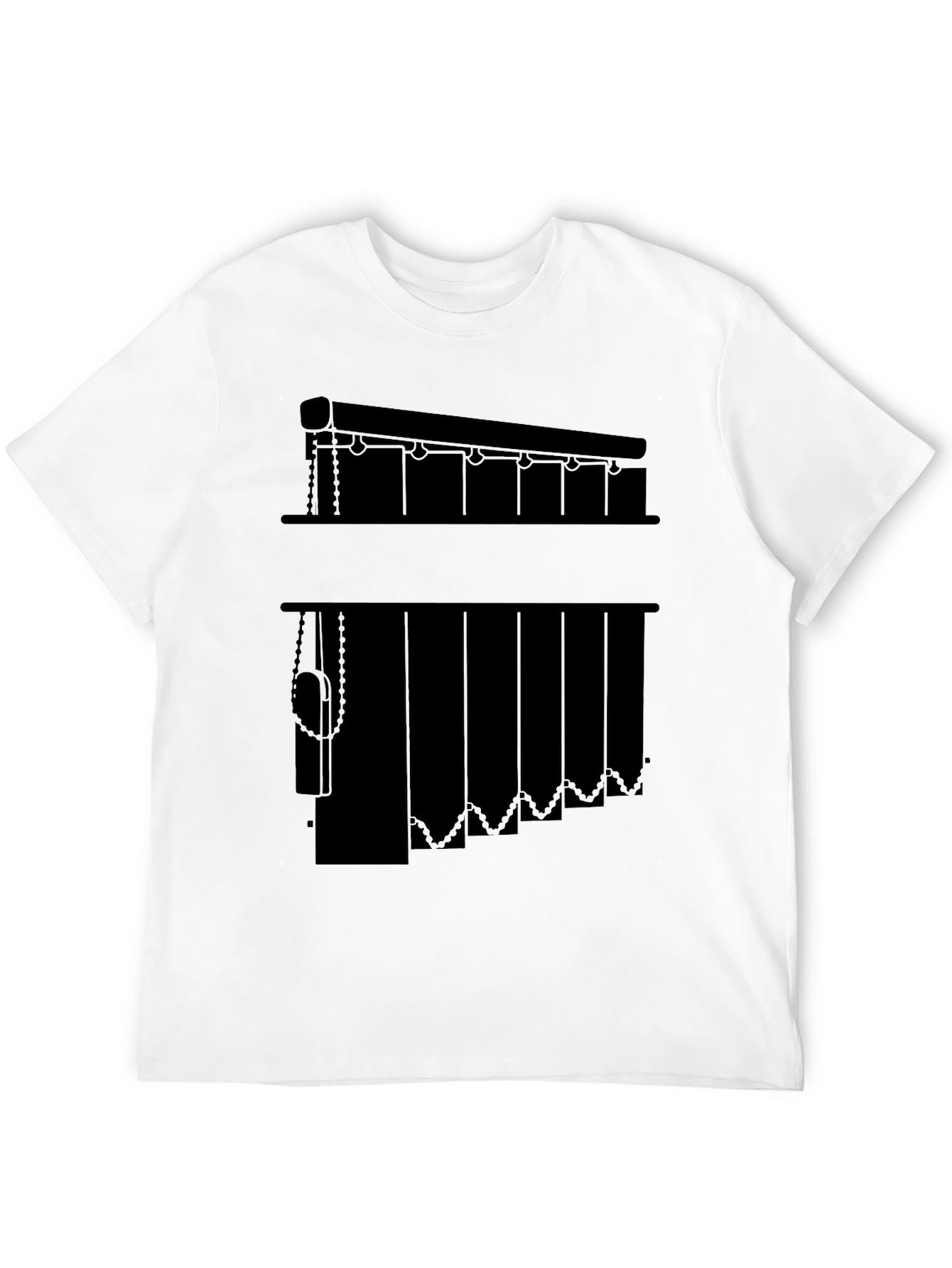 Vertical Blinds Graphic Tee - Novelty Window Covering Shirt