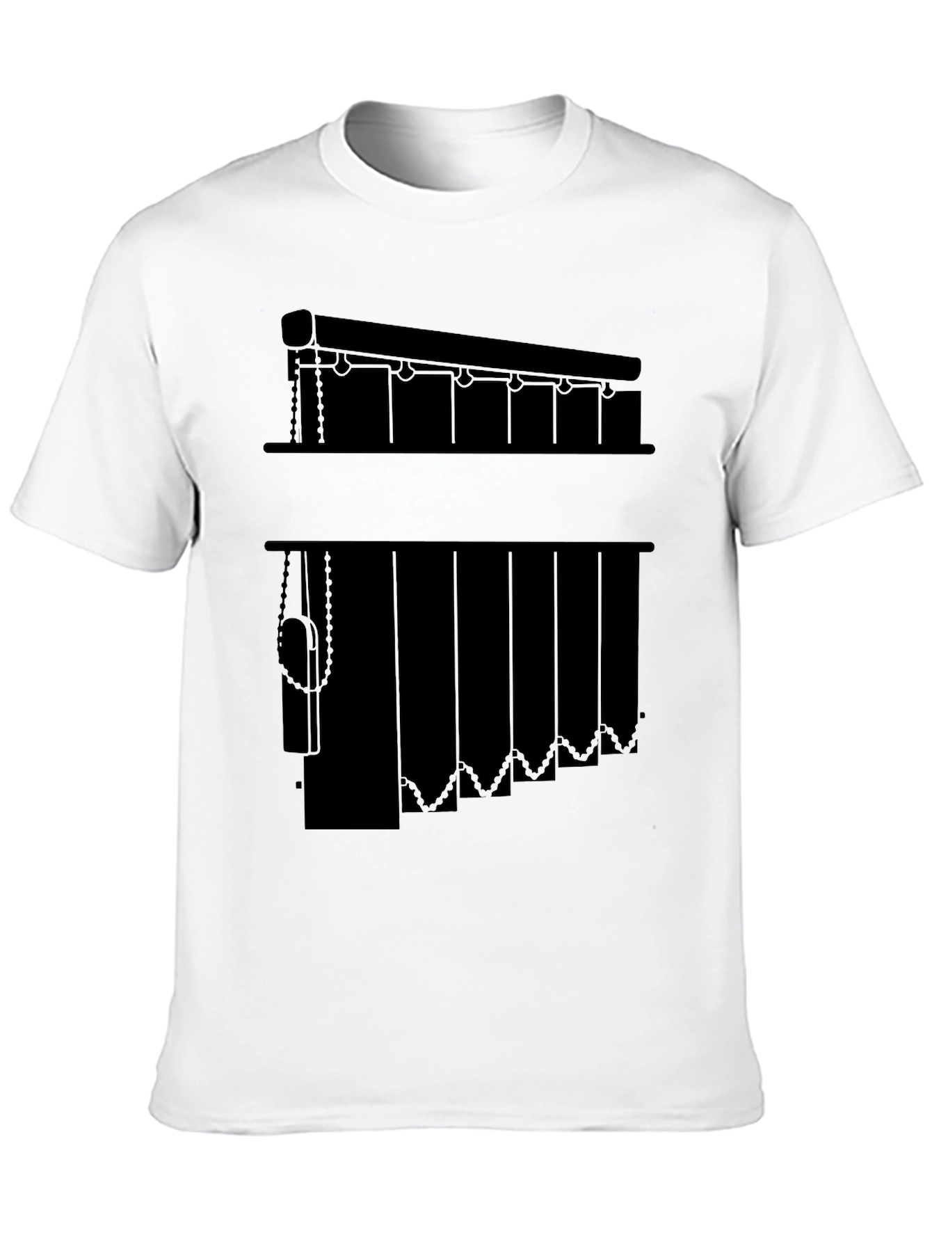 Vertical Blinds Graphic Tee - Novelty Window Covering Shirt