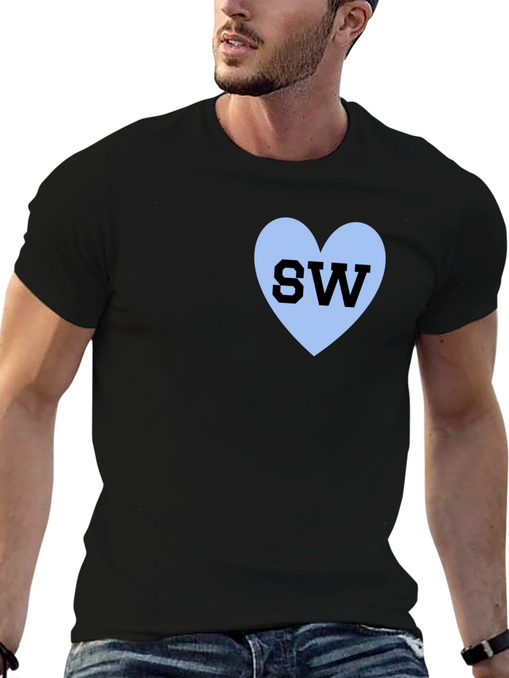 Black SW Heart T-Shirt