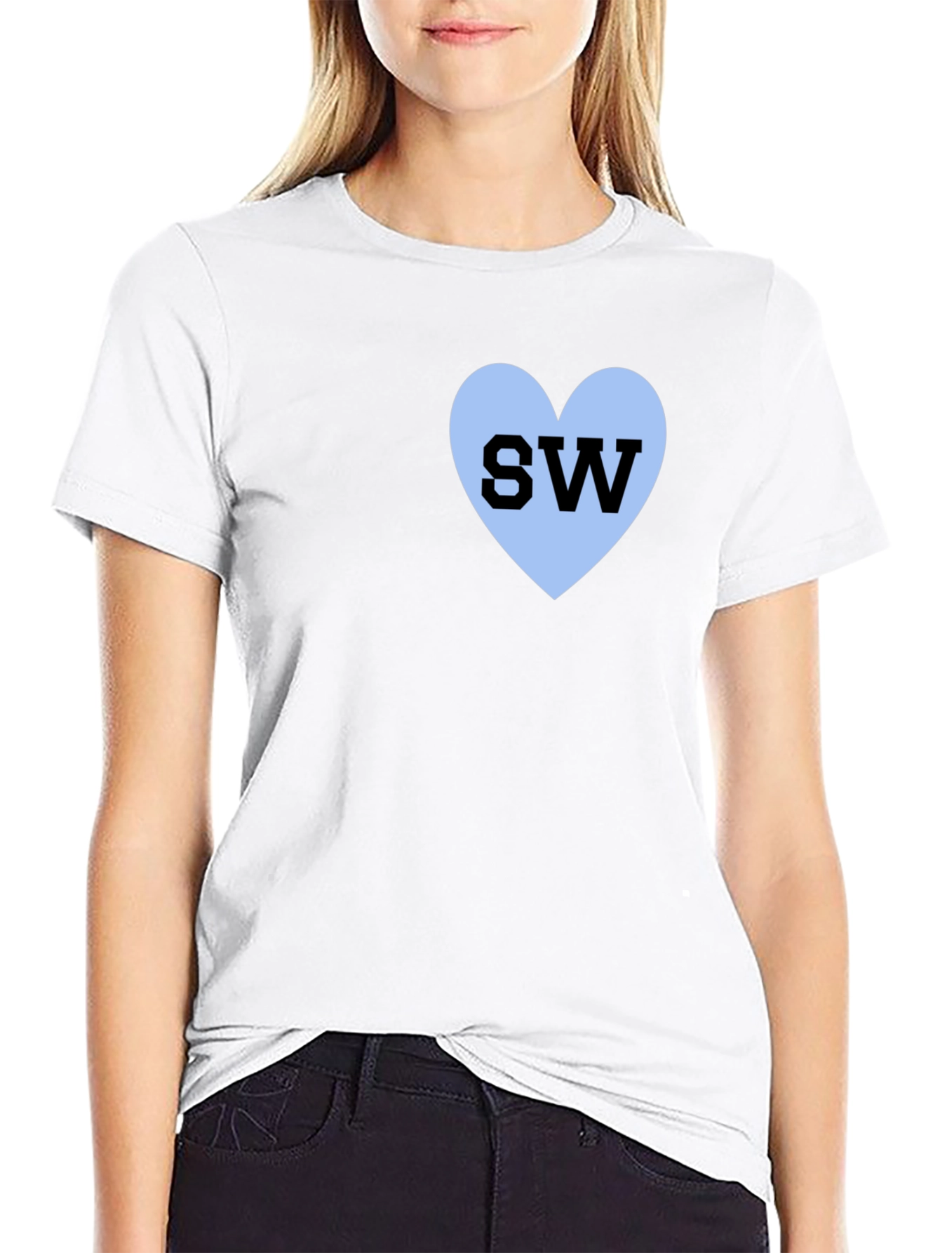 Black SW Heart T-Shirt