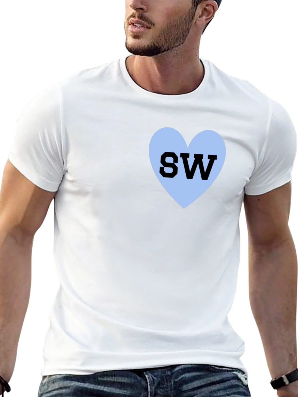 Black SW Heart T-Shirt