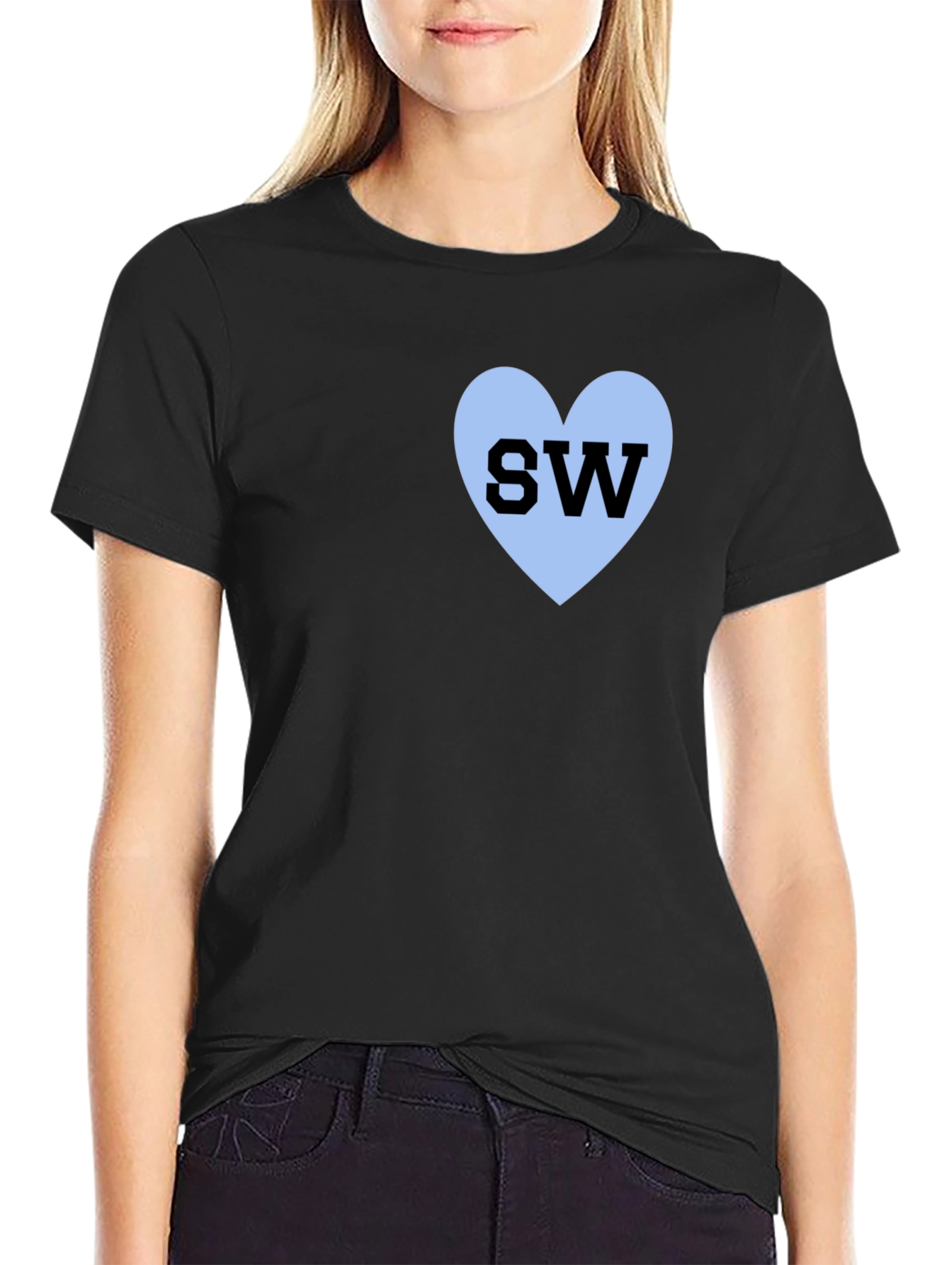 Black SW Heart T-Shirt