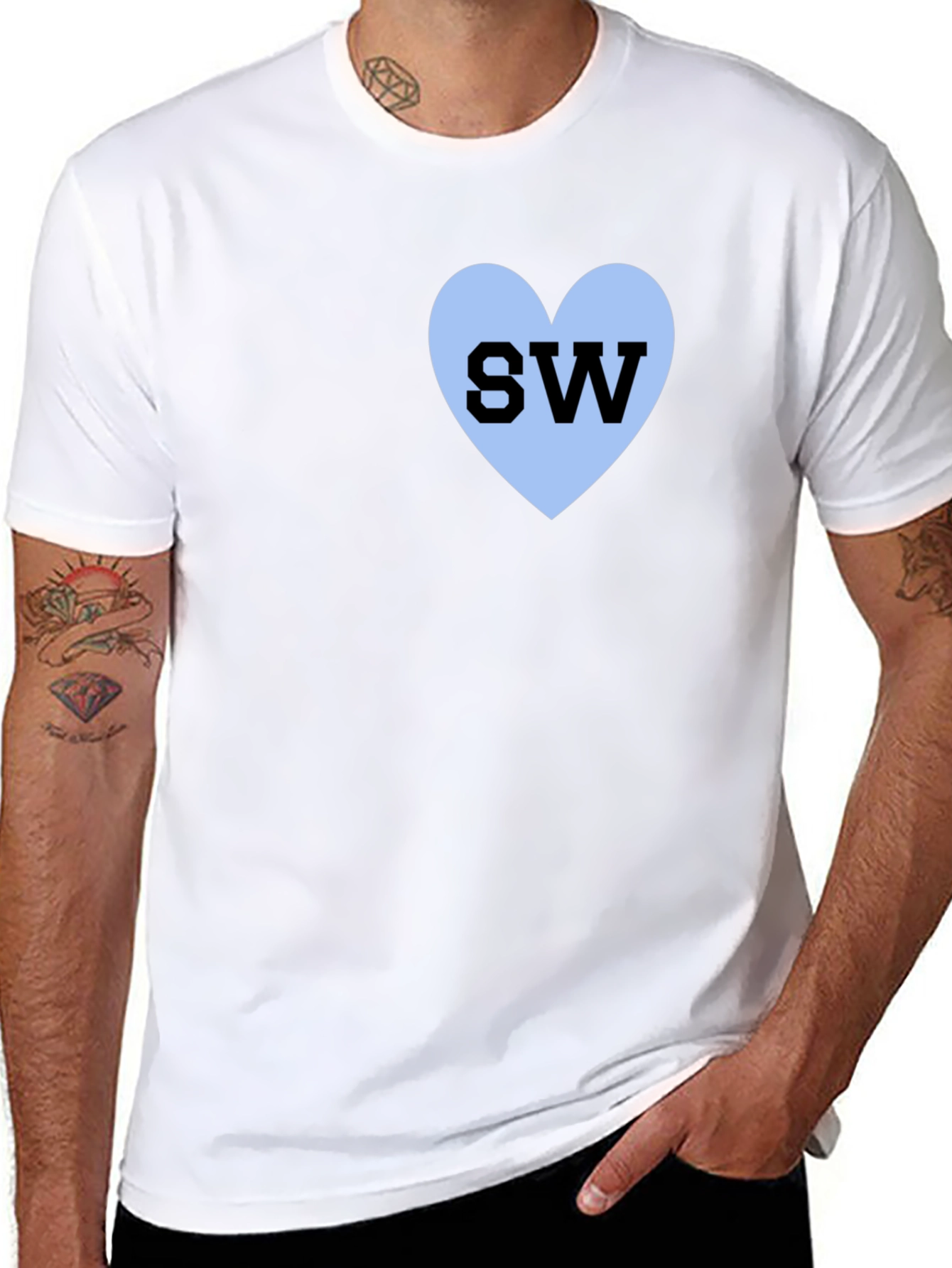 Black SW Heart T-Shirt