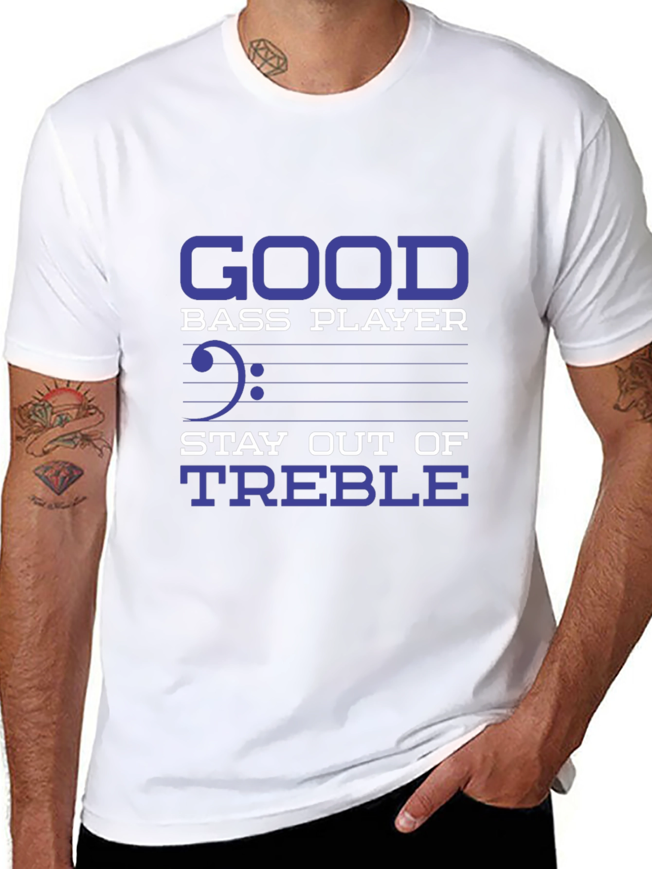Bass Player T-Shirt - Stay Out of Treble