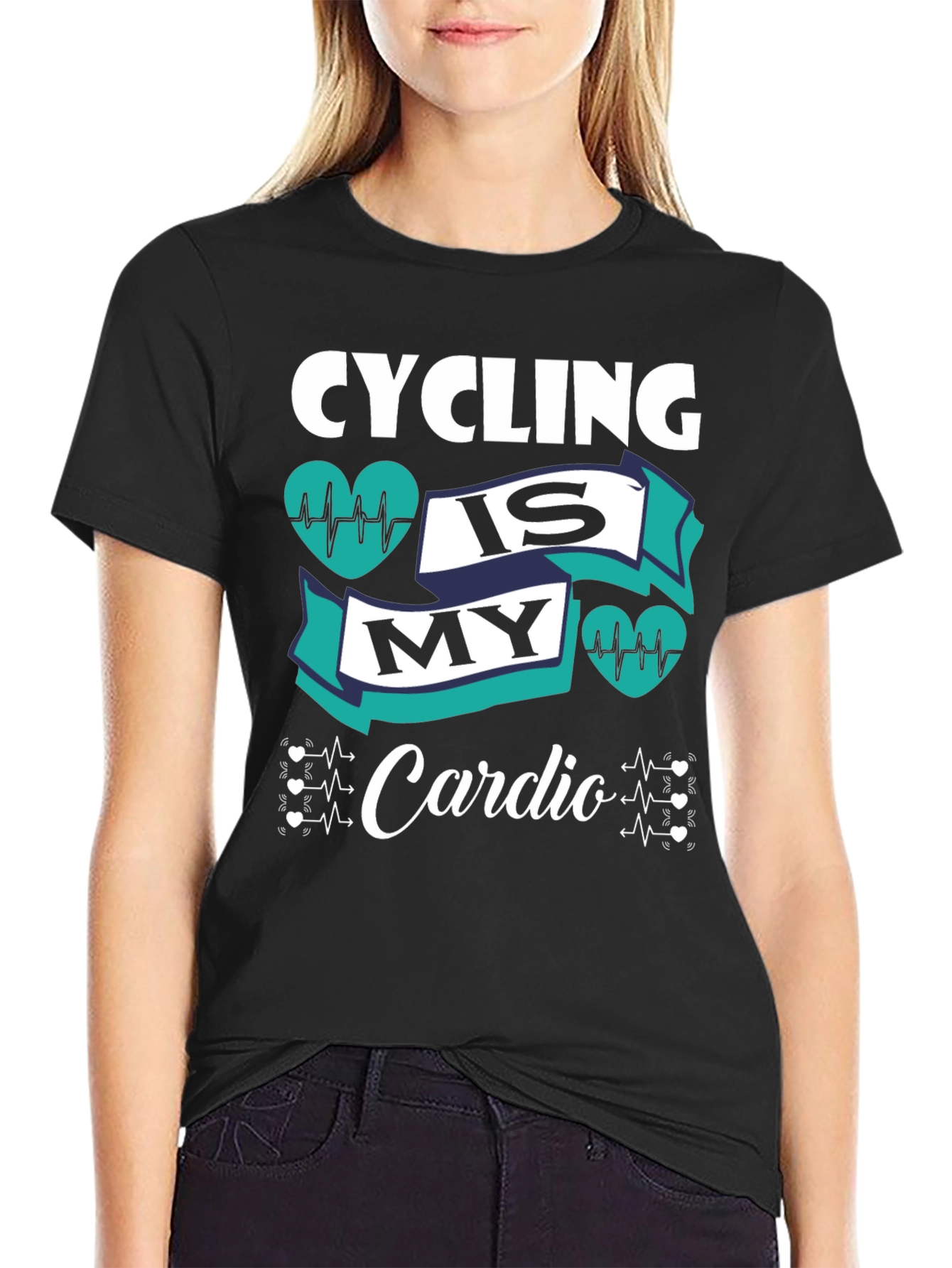 Cycling is My Cardio Graphic Tee - Biking Enthusiast Shirt