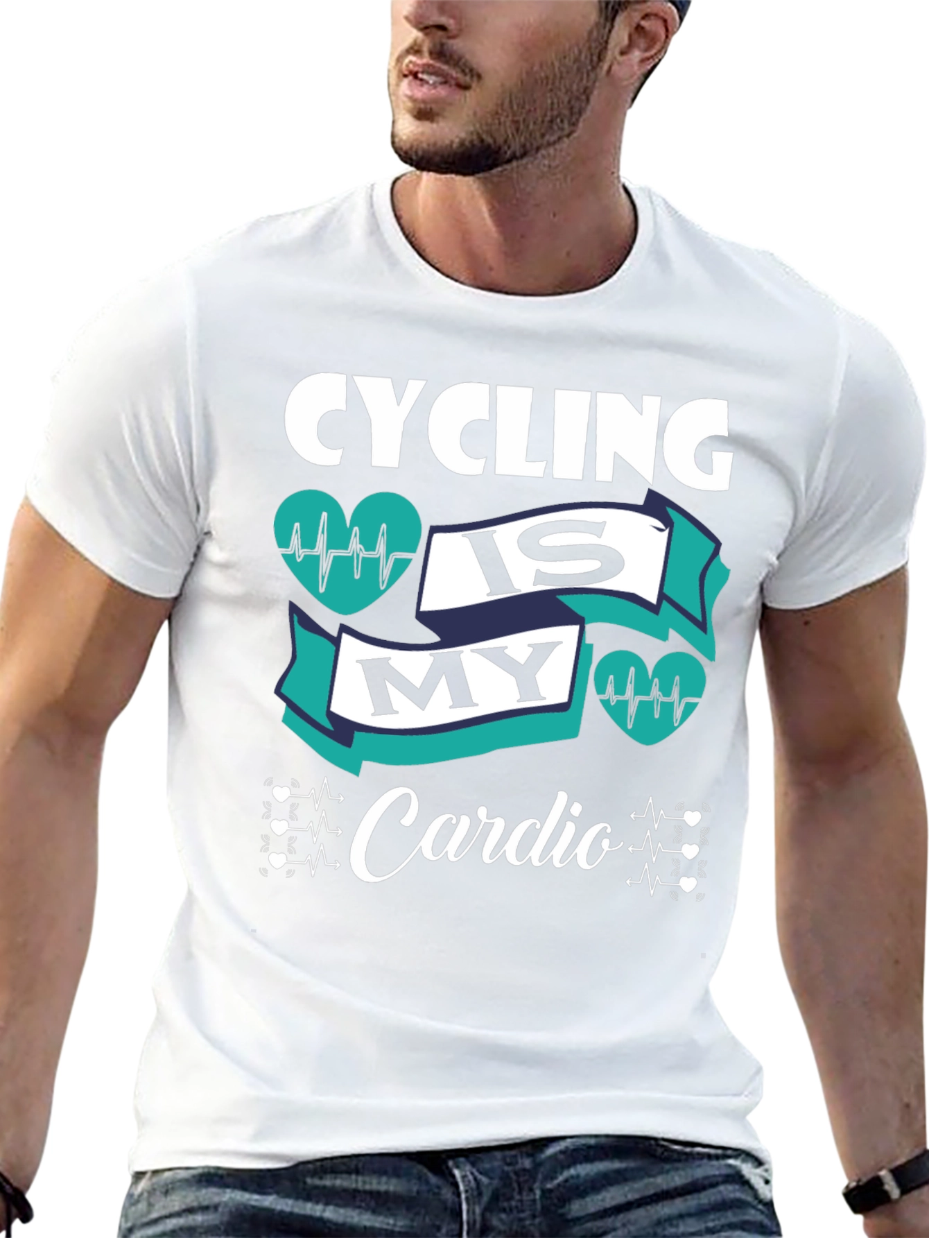 Cycling is My Cardio Graphic Tee - Biking Enthusiast Shirt