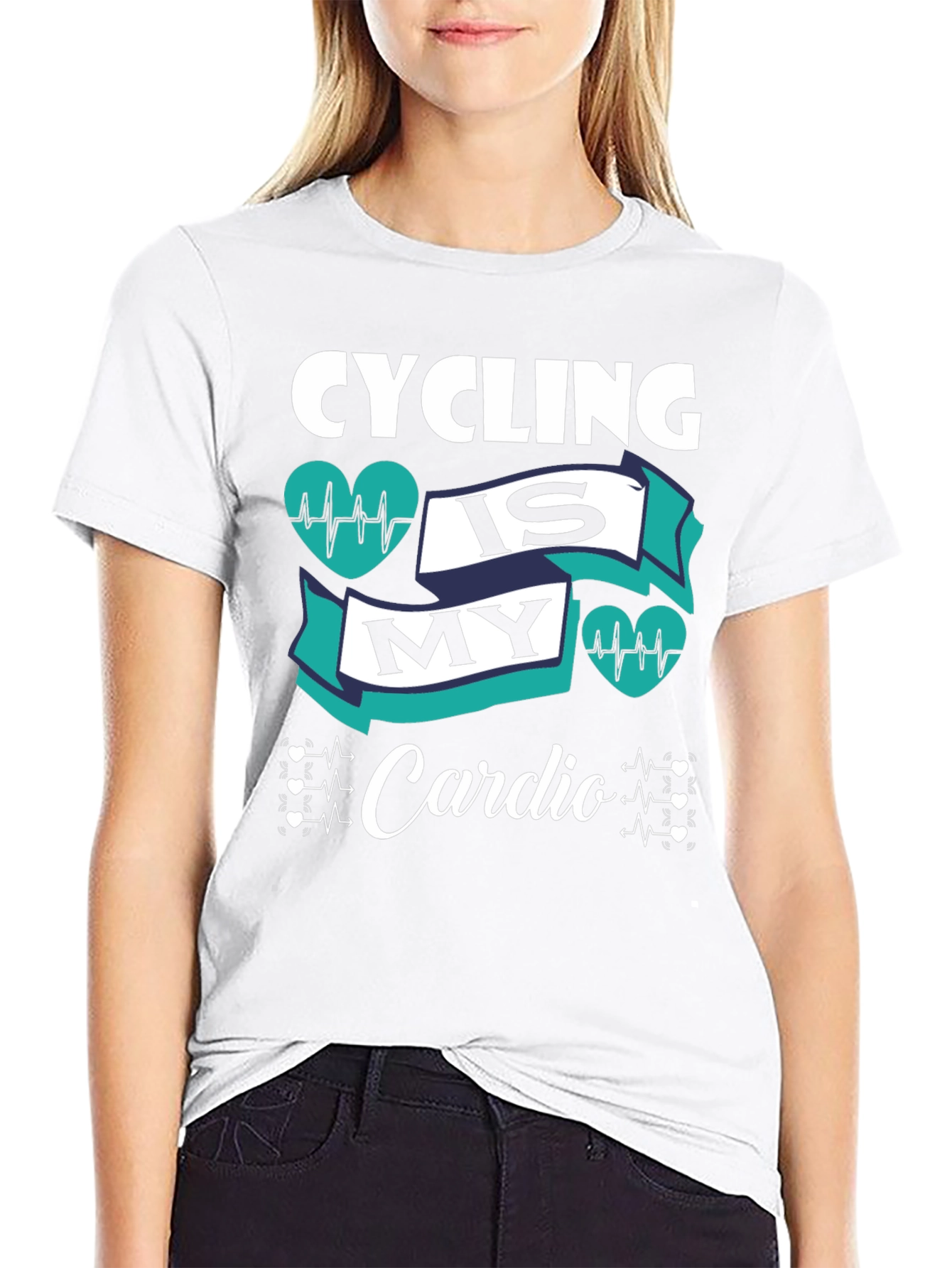 Cycling is My Cardio Graphic Tee - Biking Enthusiast Shirt